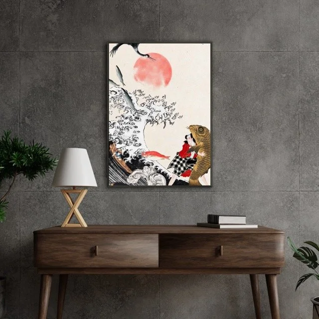 Fishy Tales Metal Framed Poster