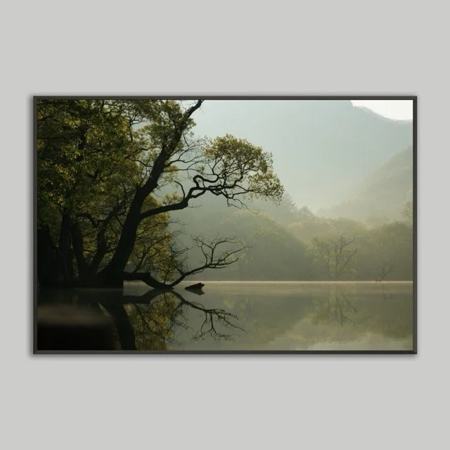 Misty River Metal Framed Print