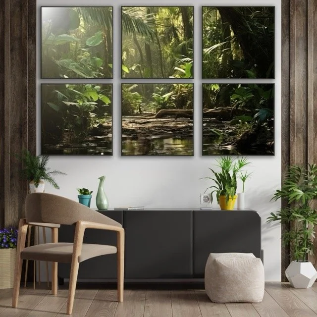 Rain Forrest Split  2 of 6 Metal Framed Print