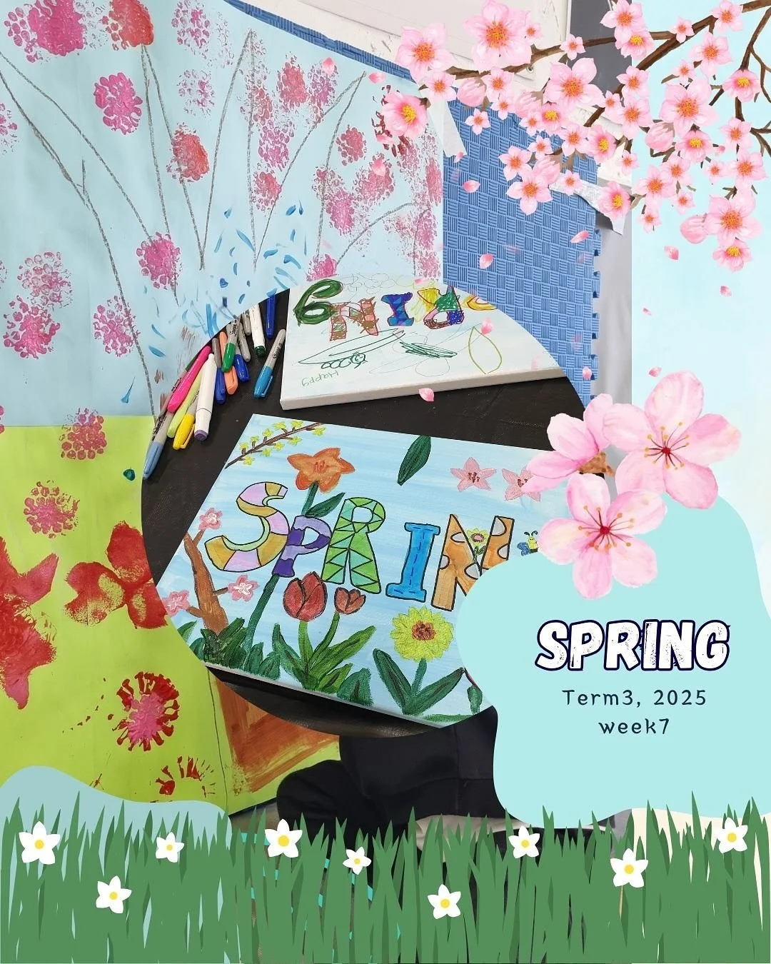 🌼 Spring is here, and our little artists brought it to life!
The children had so much fun painting flowers and trees on our big spring mural. Using sponges, brushes, and even recycled rolls, they explored colours and patterns in such creative ways.
