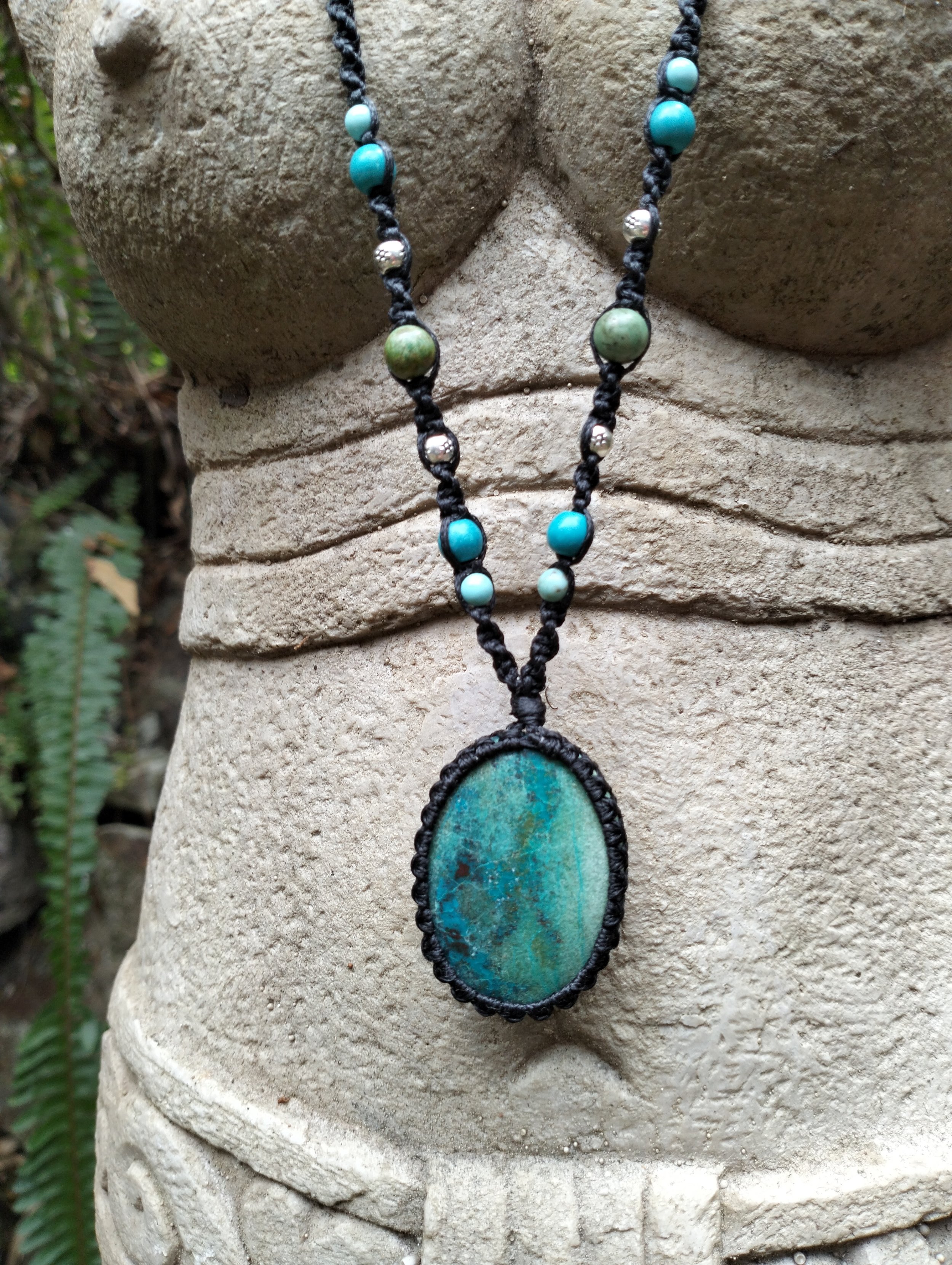 Blue Chrysocolla Pendant