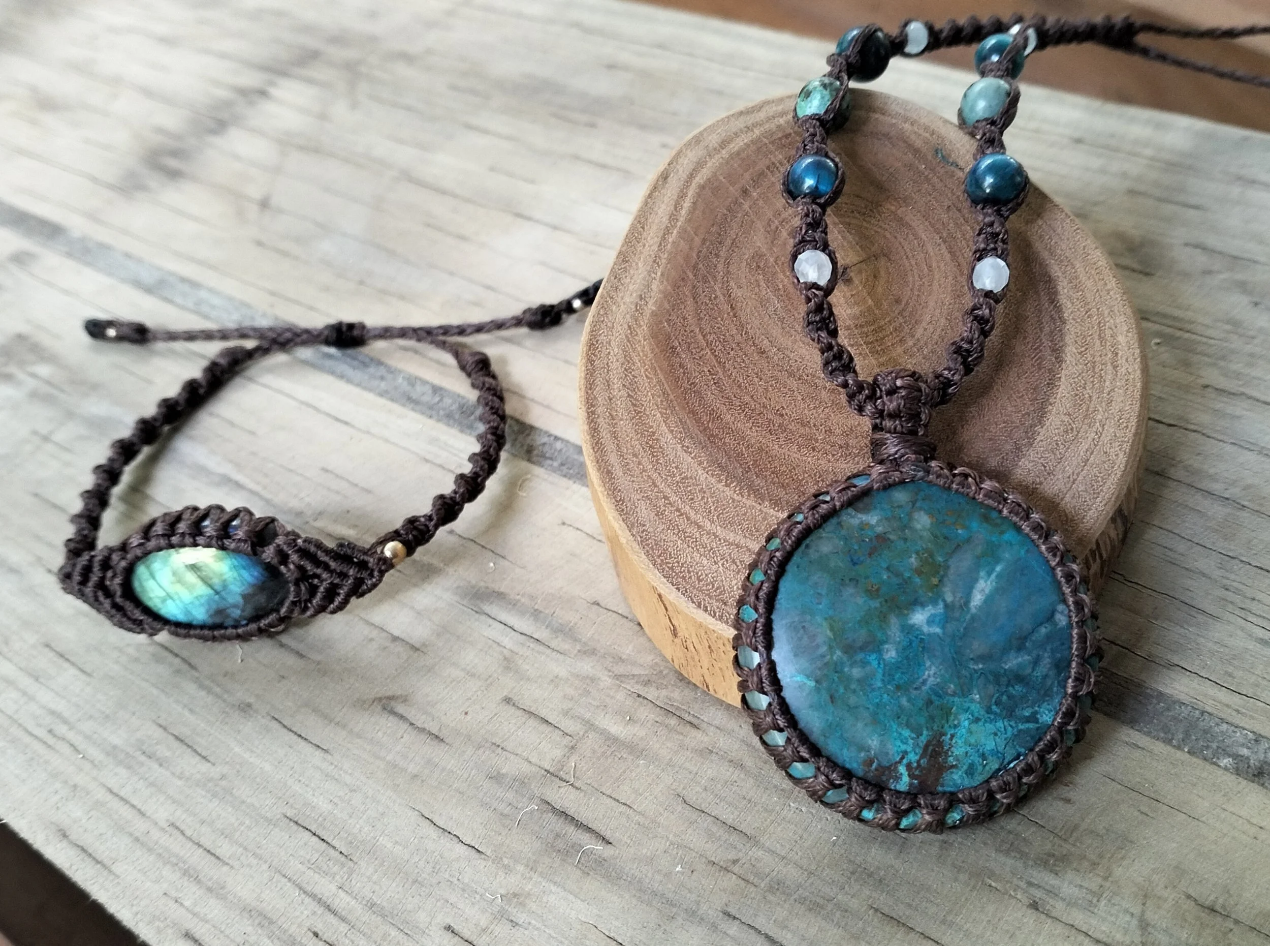 Round Chrysocolla Necklace