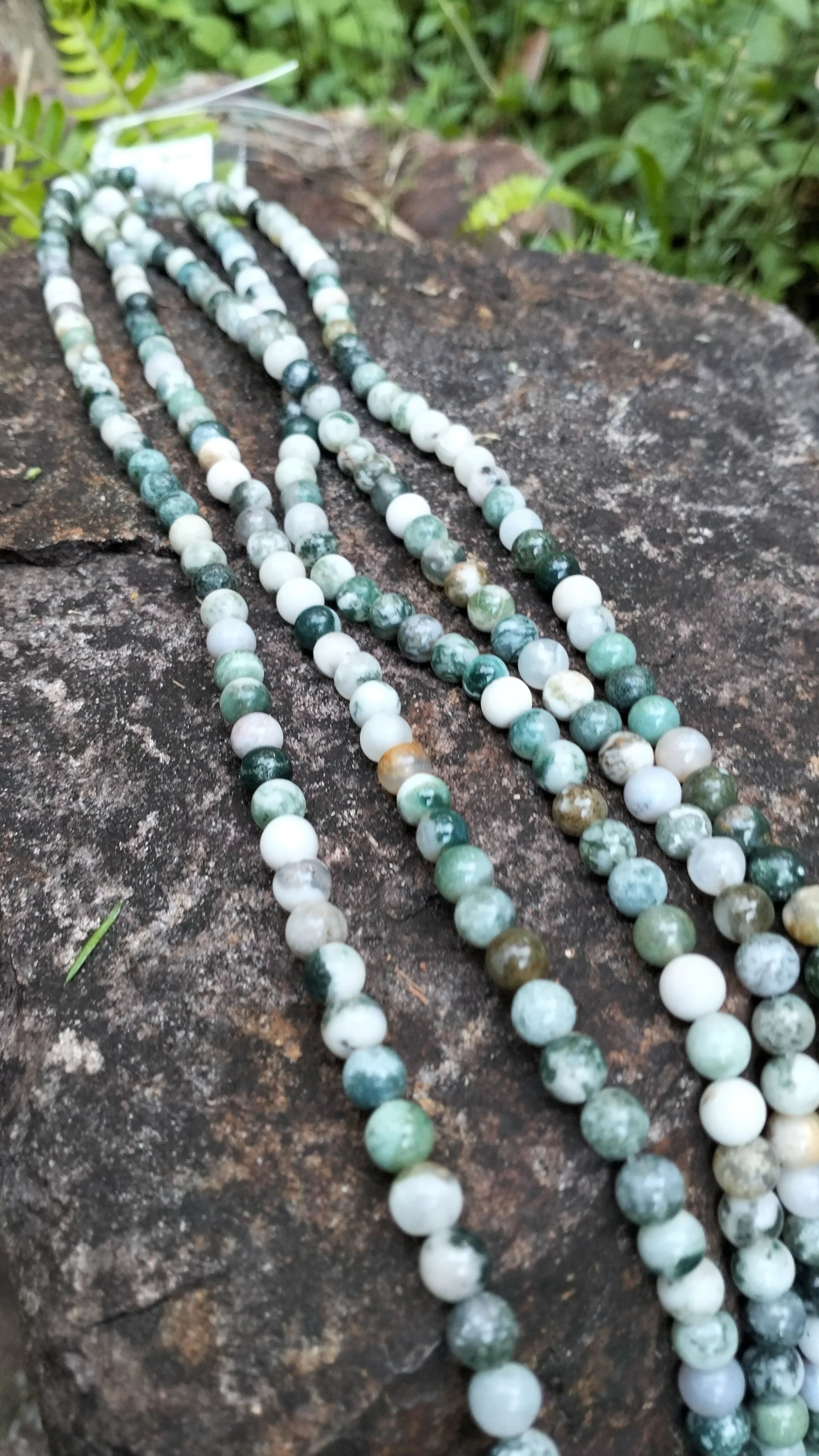 6mm Tree Agate Gemstone Beads