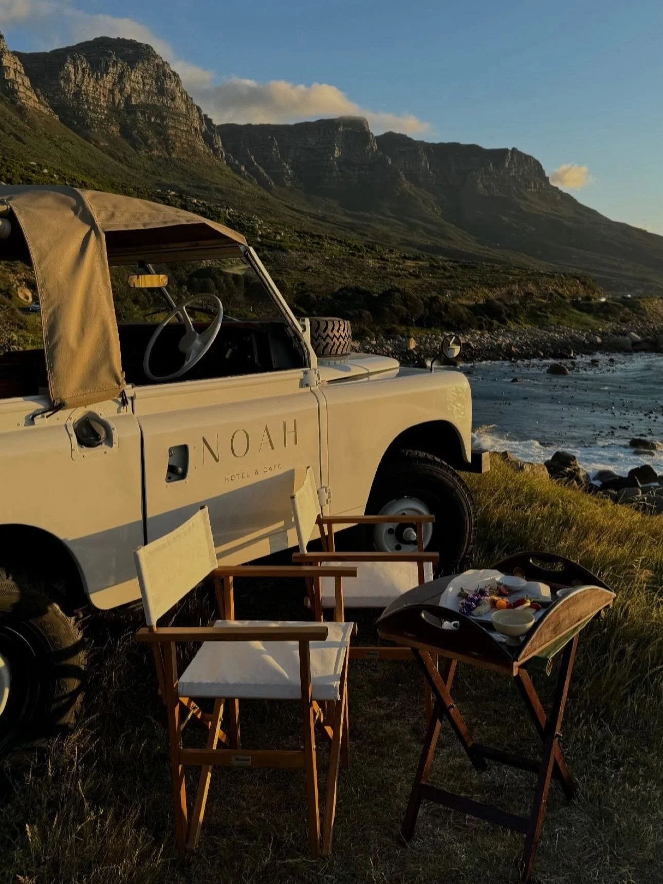 All about making memories. NOAH invites you to a sundowner experience like no other with our 1977 Land Rover - we'll take you on a scenic ride to the coast for a picturesque setup with drinks and snacks. Pure bliss in nature's lap.

#creatingeverlast