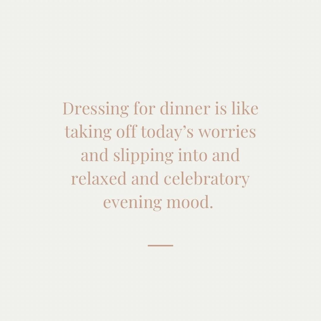 &ldquo;Dressing for dinner is like taking off today&rsquo;s worries and slipping into a relaxed and celebratory evening mood.&rdquo; ✨

Tonight we&rsquo;re heading to the Madame Zingara Dinner and Show in Cape Town.

What are your evening plans tonig