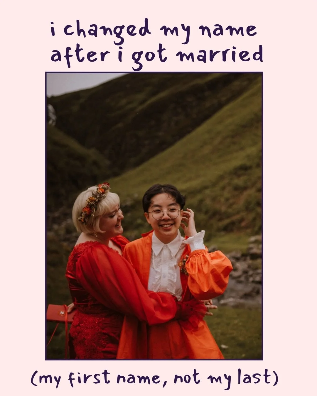 People change their surnames all the time when they get married. Why not their first names? 

I&rsquo;ve spoken to to-be-weds who want to go by different pronouns or names but who aren&rsquo;t sure if they&rsquo;re ready to do that before their cerem