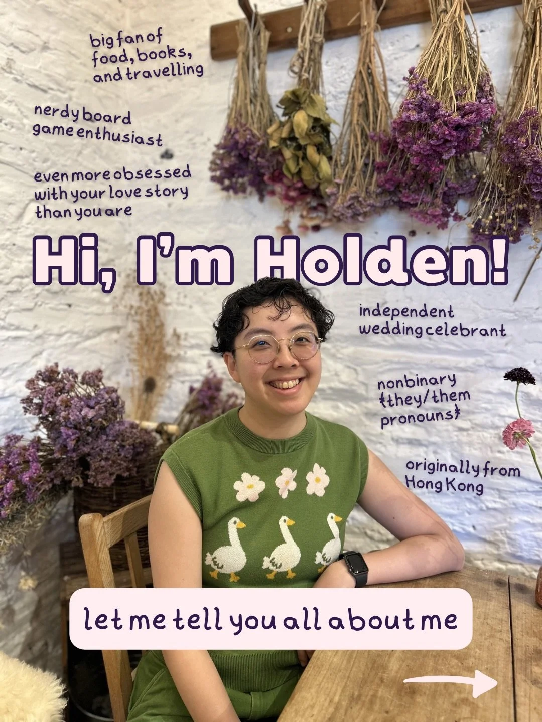 New here? Welcome to the giddiest corner of the Internet, where we know how to have fun with our ceremonies 💫

Getting married in 2024 was one of the best experiences of my life, because we had a wonderful celebrant who made us feel seen and embrace