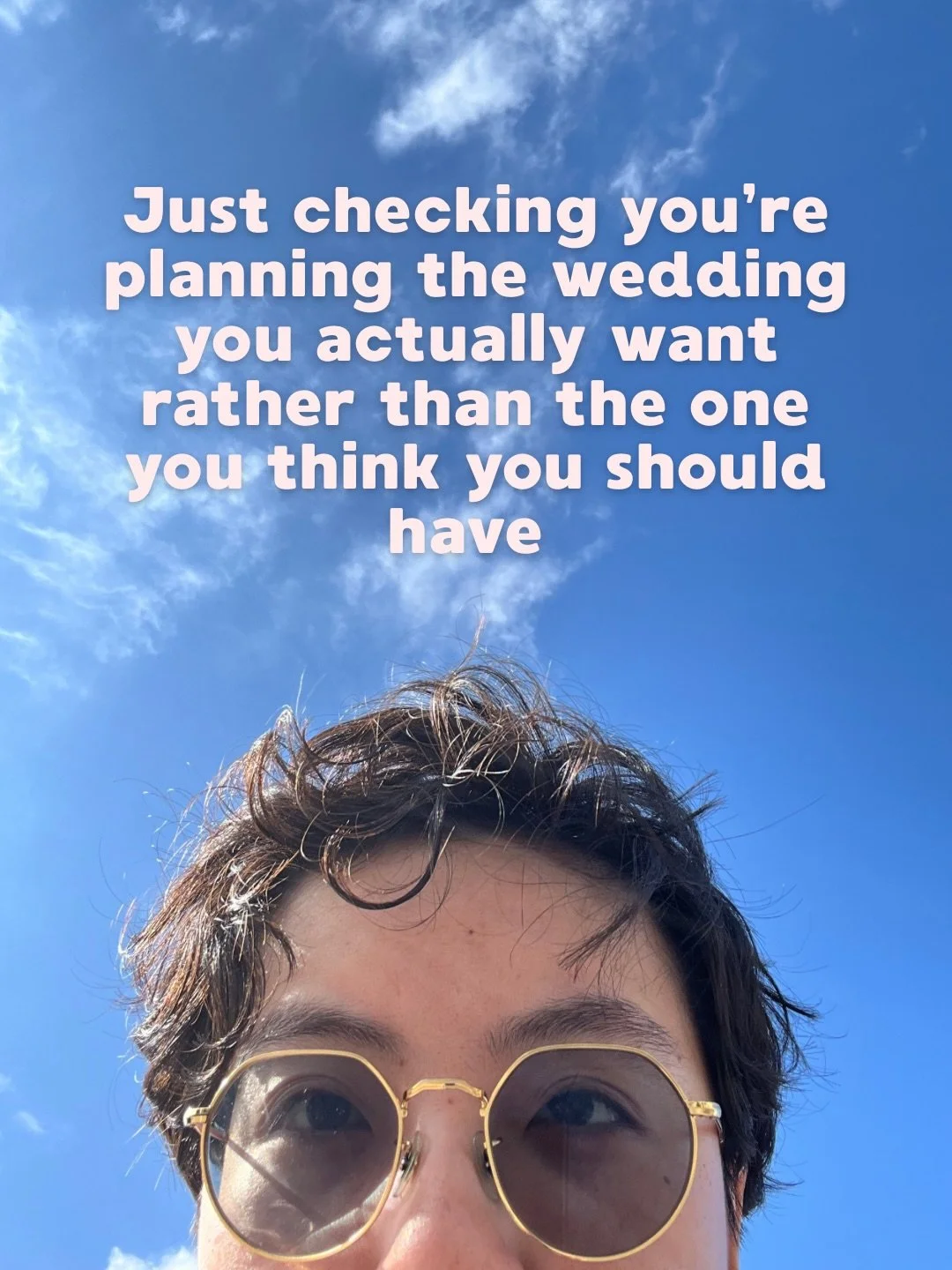 Sooo much wedding noise out there so I&rsquo;m just checking you&rsquo;re putting your noise-cancelling headphones on and shutting that all out so you can listen to what your own heart is telling you!! 🎧
 
It&rsquo;s YOUR wedding and no one else&rsq