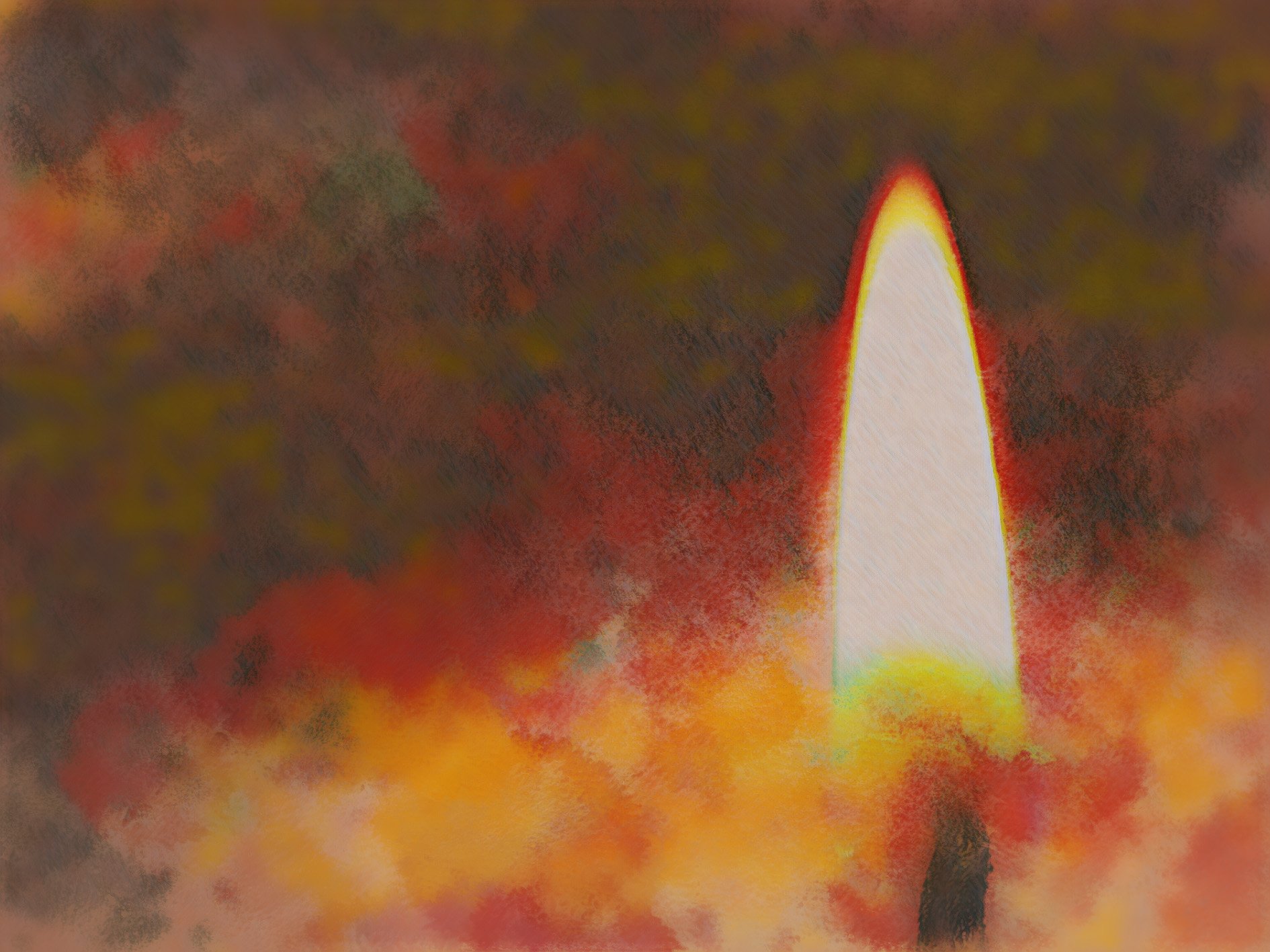 Candle in a Storm: The vibrancy and fieriness of this image speak to resilience and the endurance to keep moving forward.