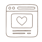 Outline of a washing machine with a heart symbol on the front panel.
