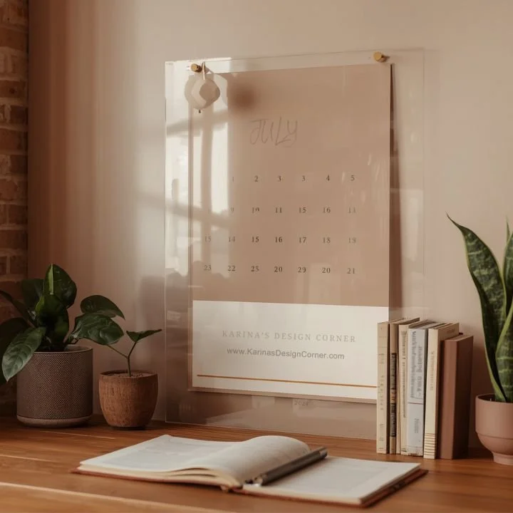 Wall Calendar at Karina's Design Corner Workspace