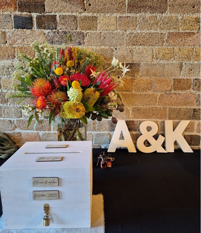 Watersedge Sydney Wedding Table Native Florals by Love Story Blooms