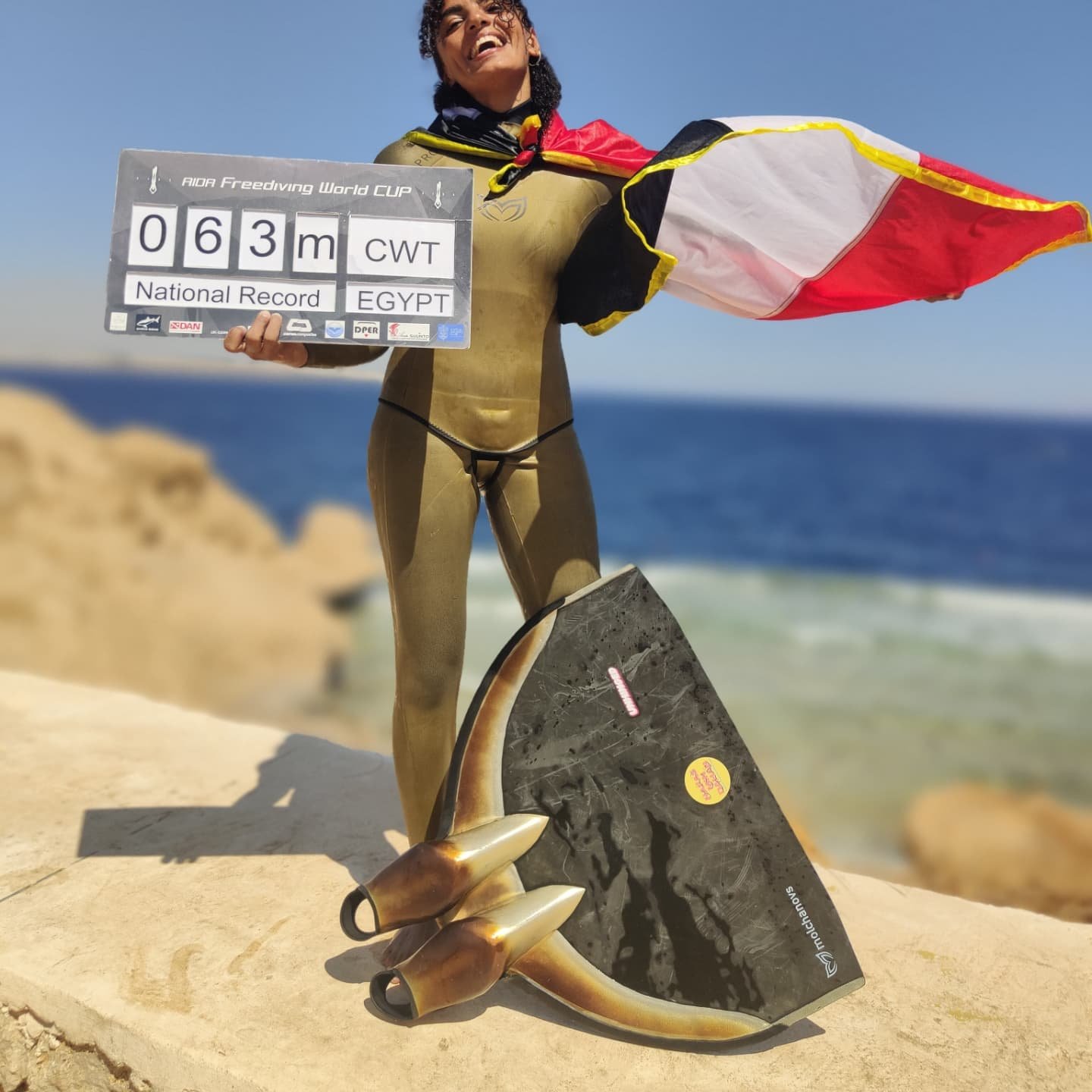 is this even real! 🥹🇪🇬
National Records for my beloved country 🇪🇬 in CWT (Monofin diving on breath-hold): 61m and 63m
Grateful for first and foremost Allah, who turned this comp around with an incredible miracle. Elhamdulilah.🤍
And for the ever