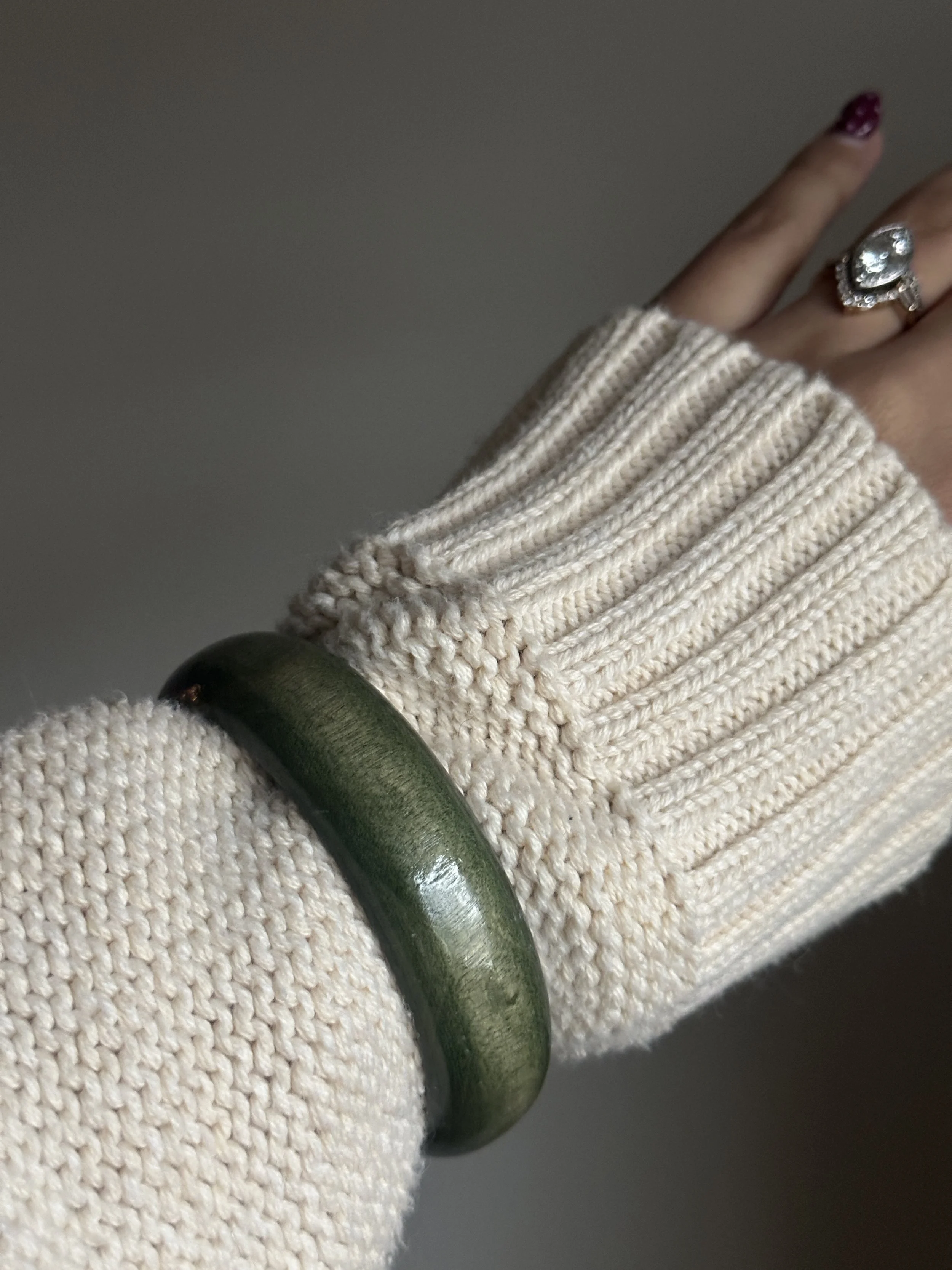 Green Wooden Bangle