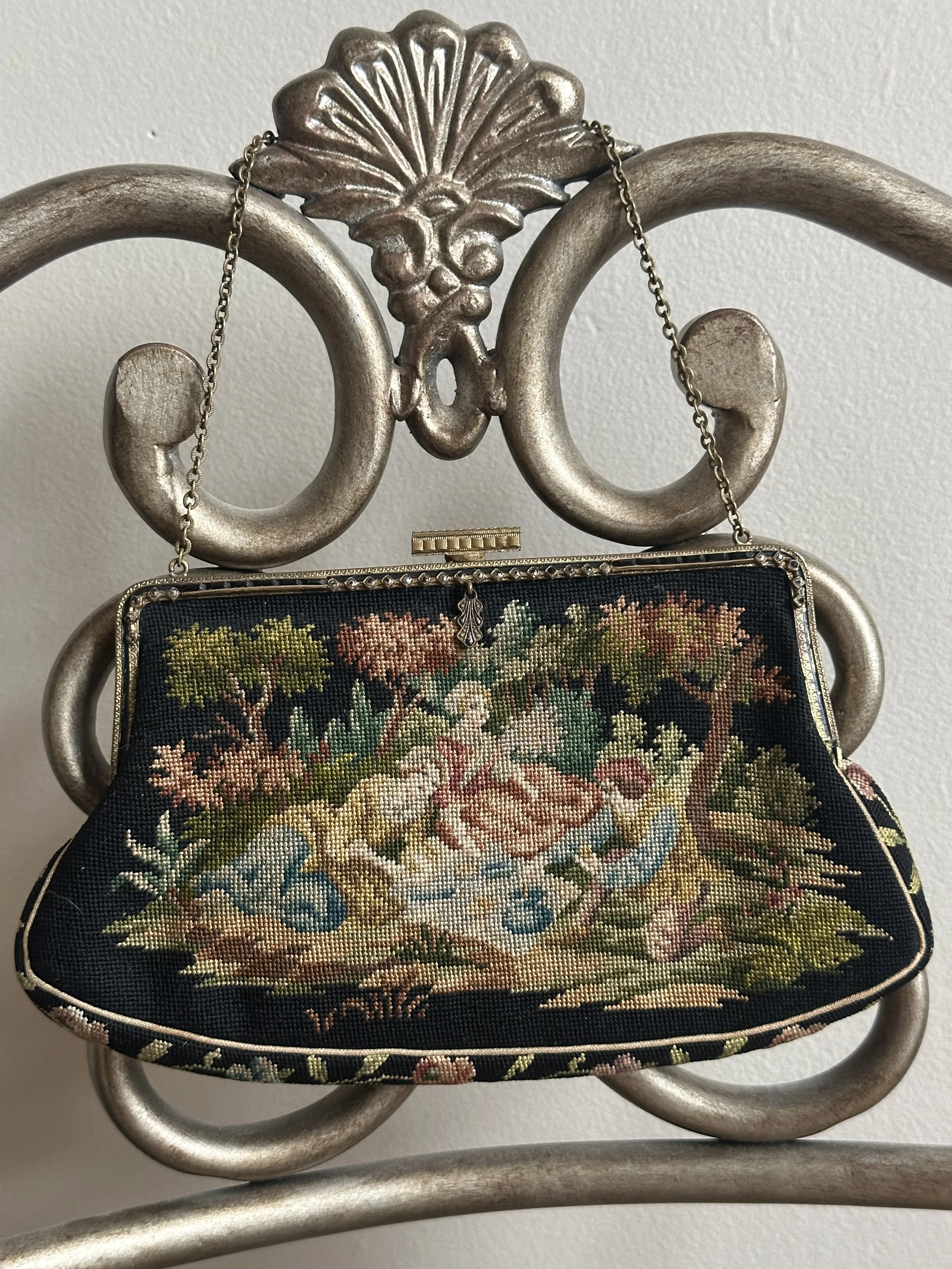 1930s-40s Petit Point Purse