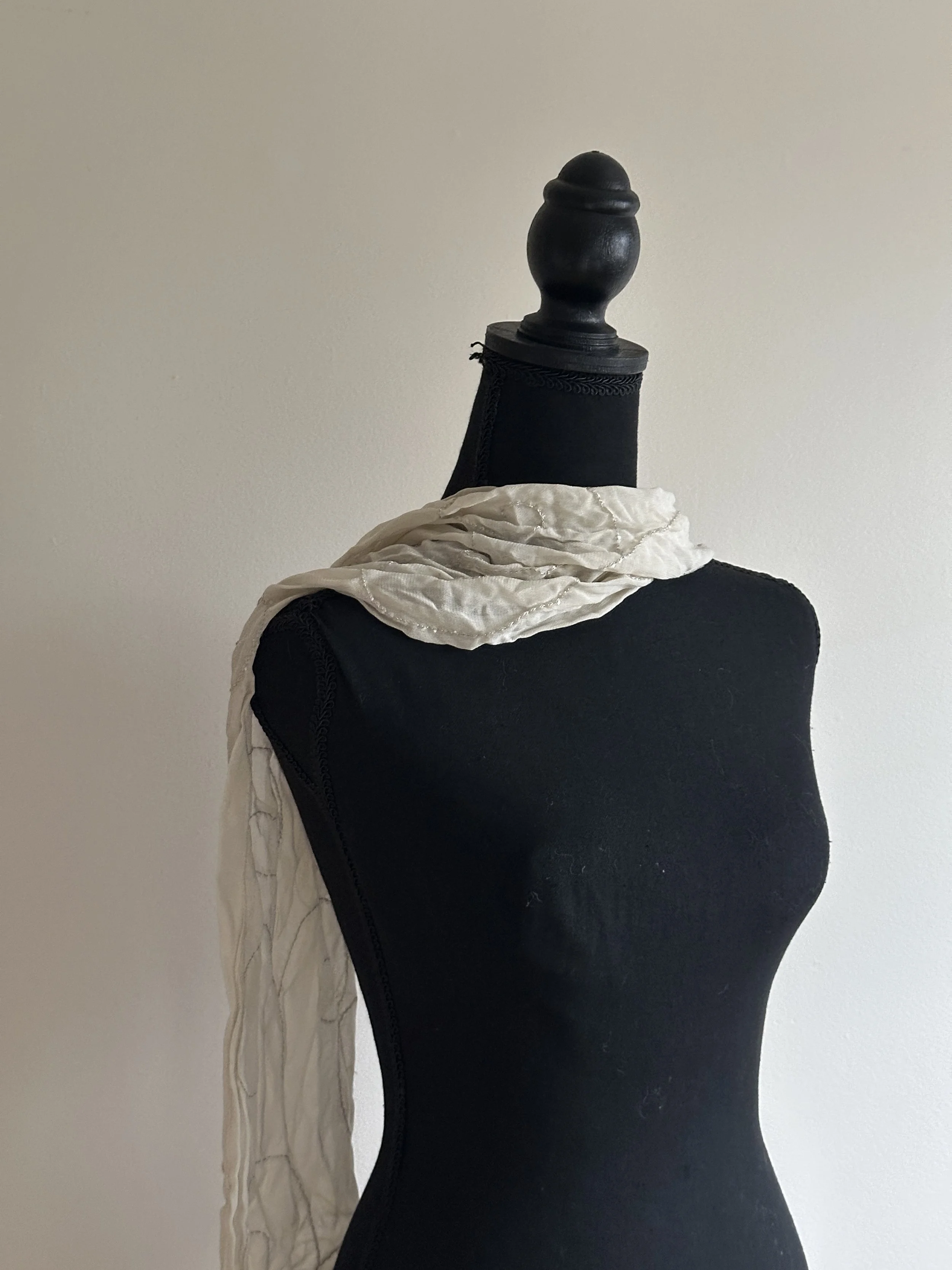 Ivory Sequin Scarf