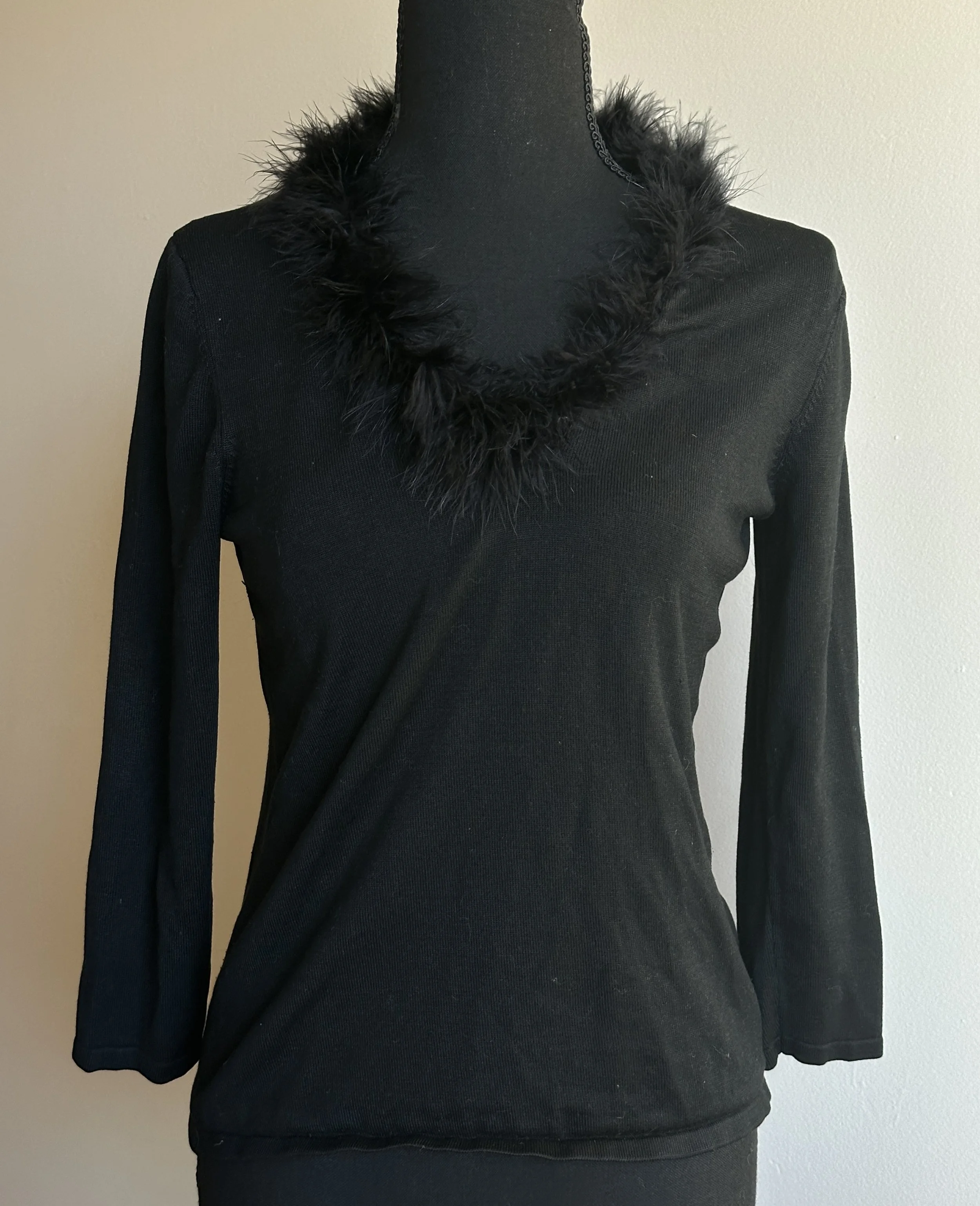 Silk & Faux Fur Top