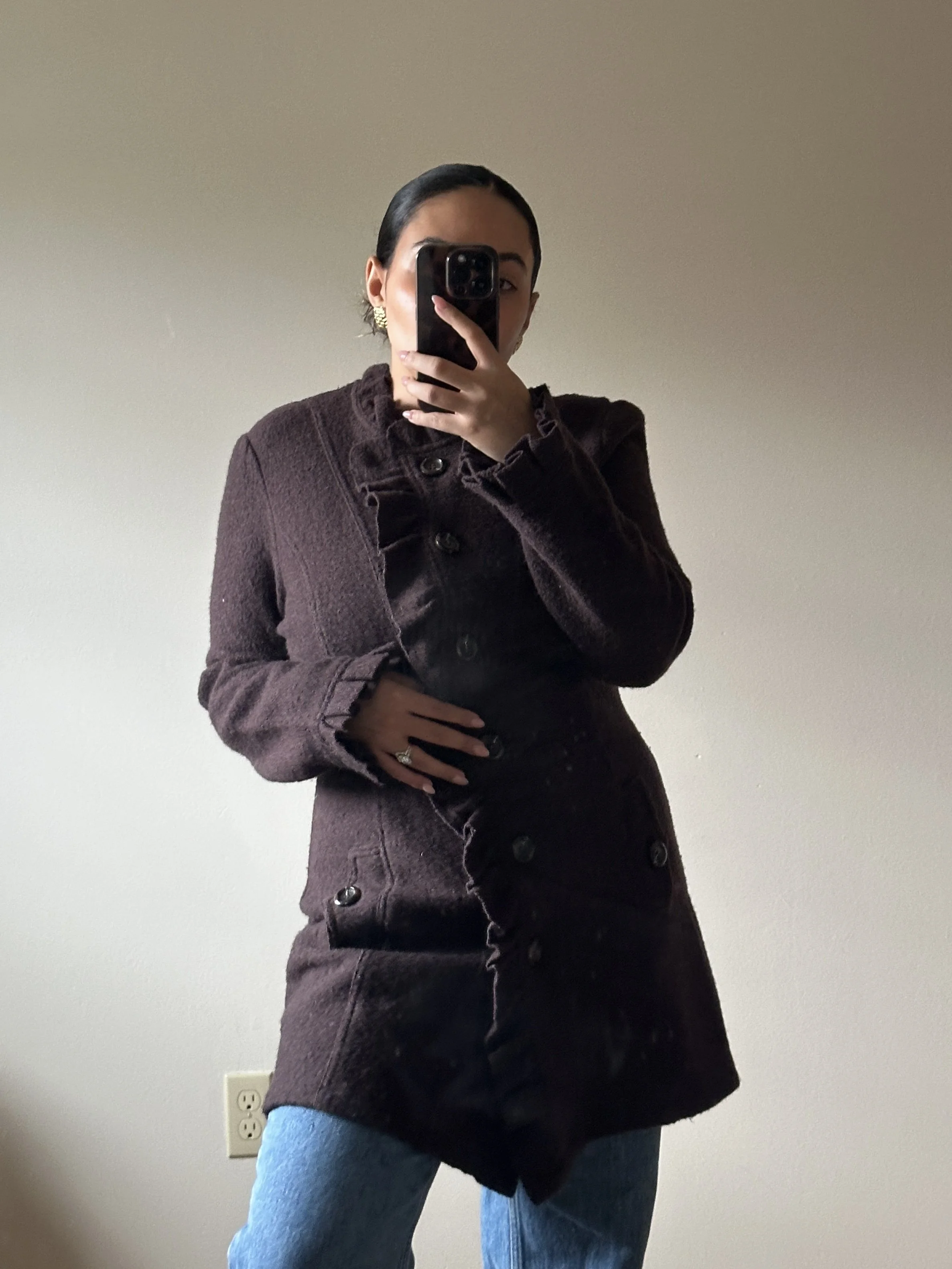 Chic Brown Wool Coat