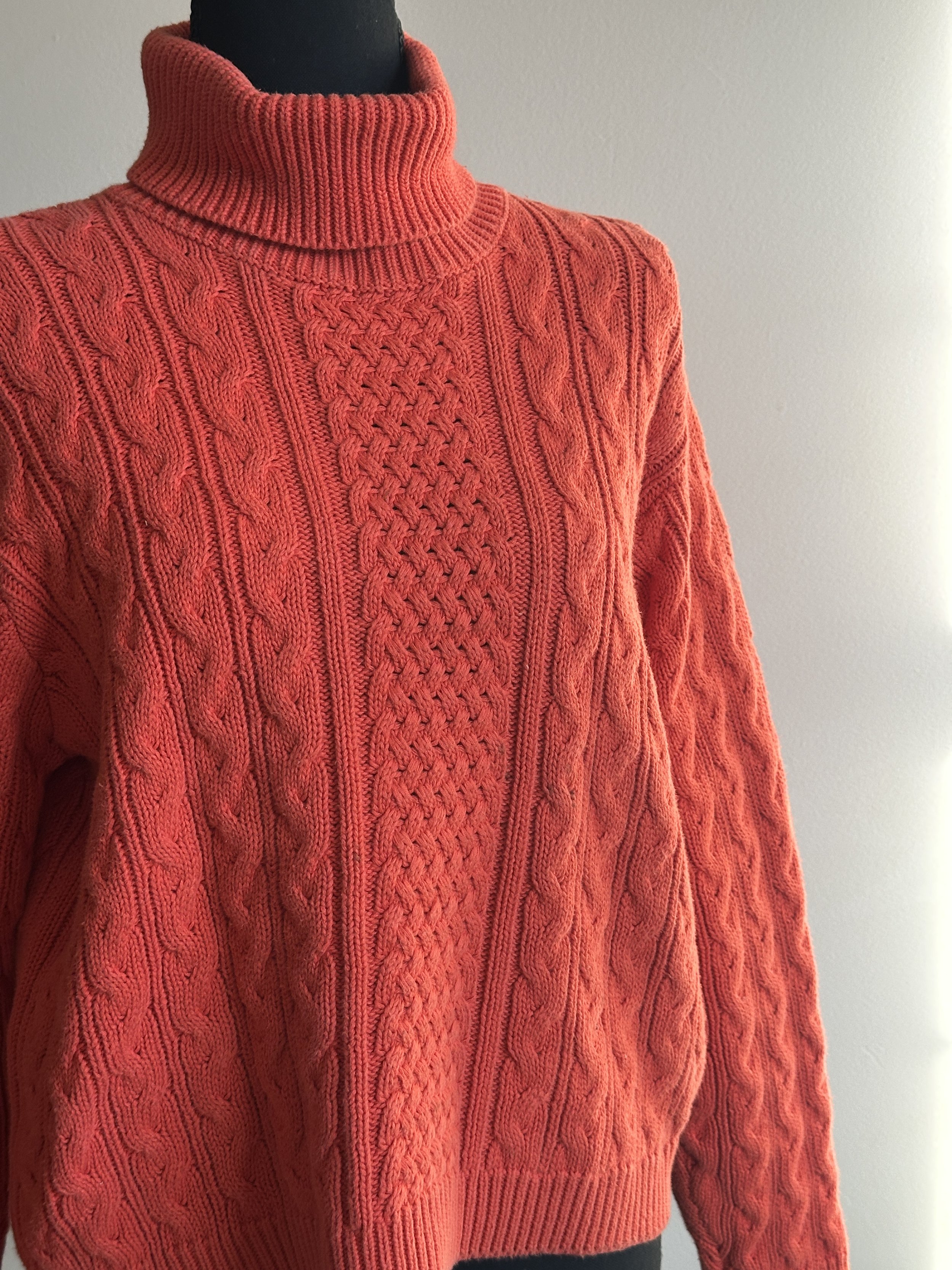 Red Knit Turtleneck