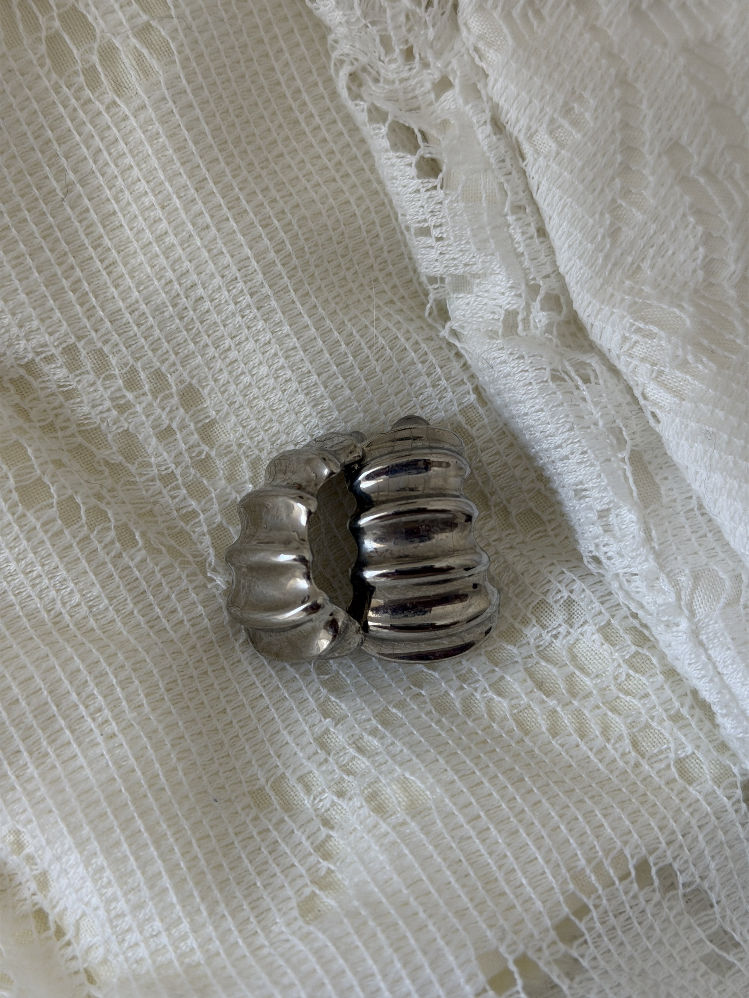 Silver Half Hoop