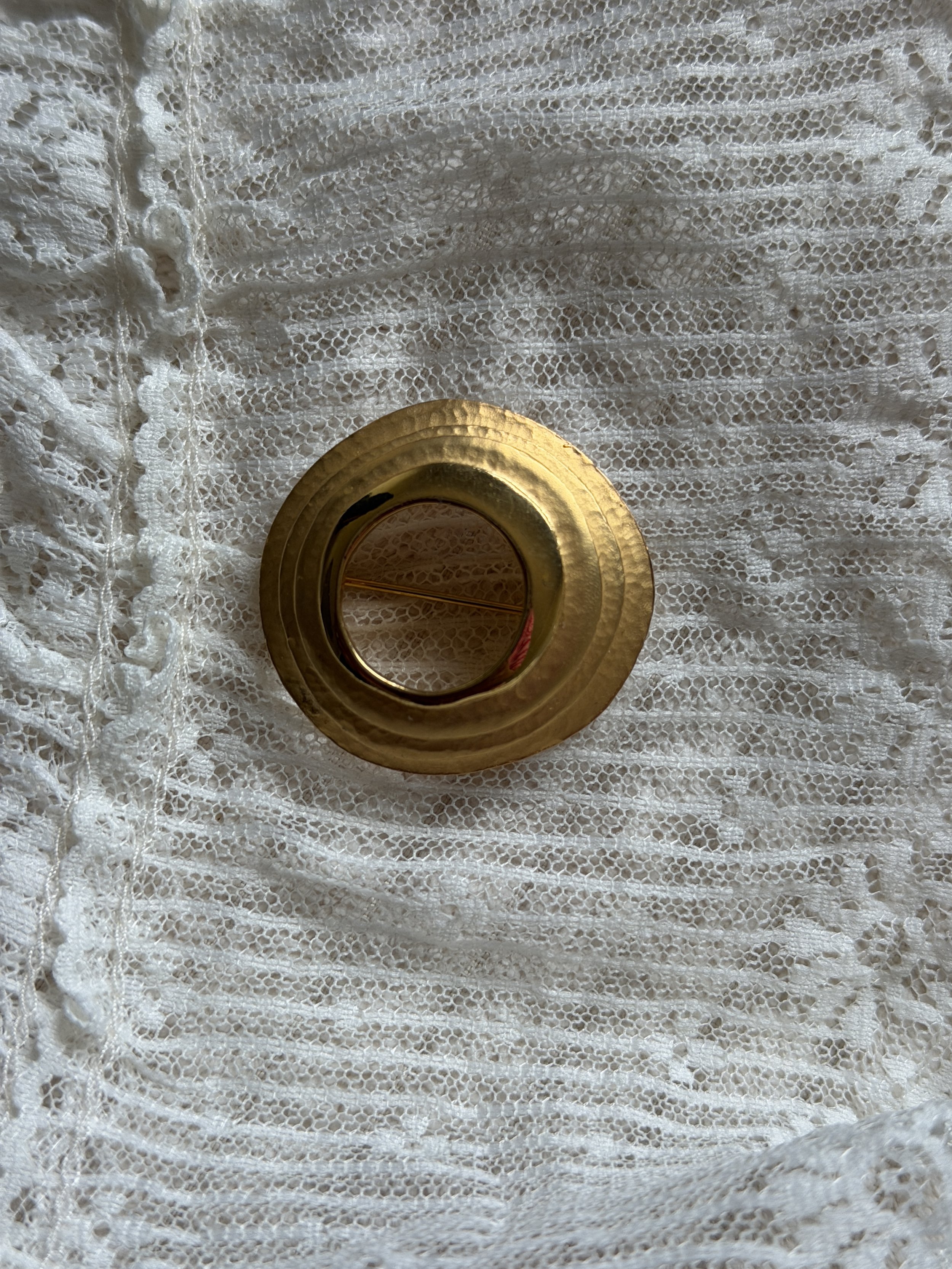 Asymmetrical Circle Brooch