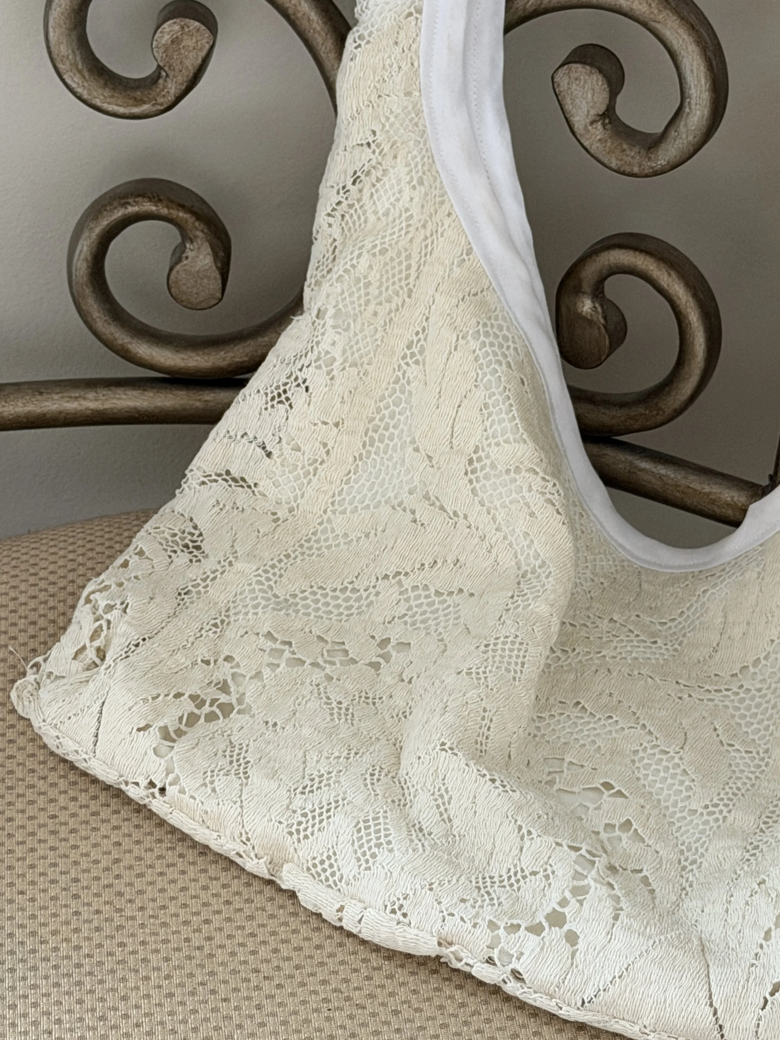 Beige Lace Bag