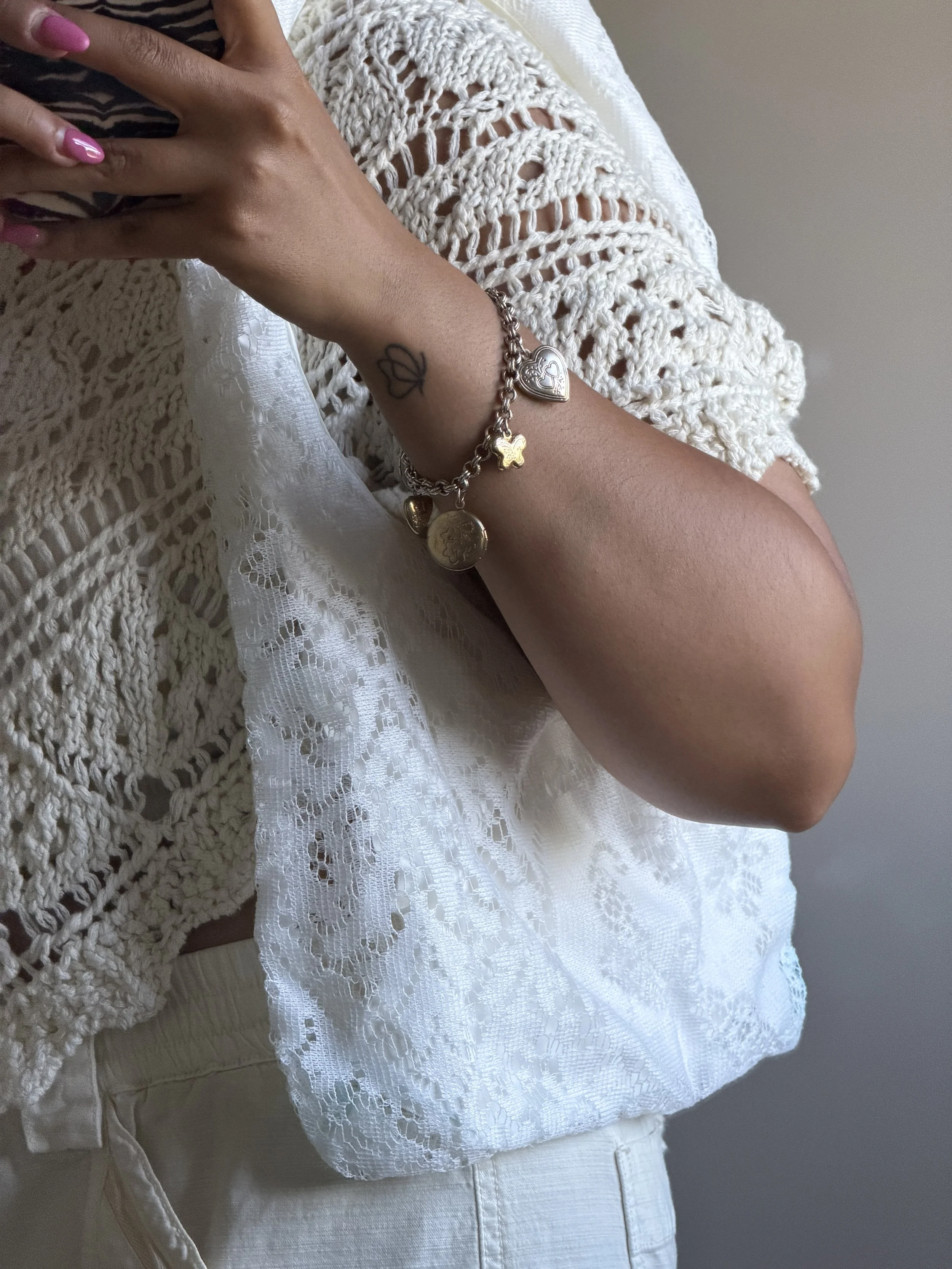 White Lace Bag