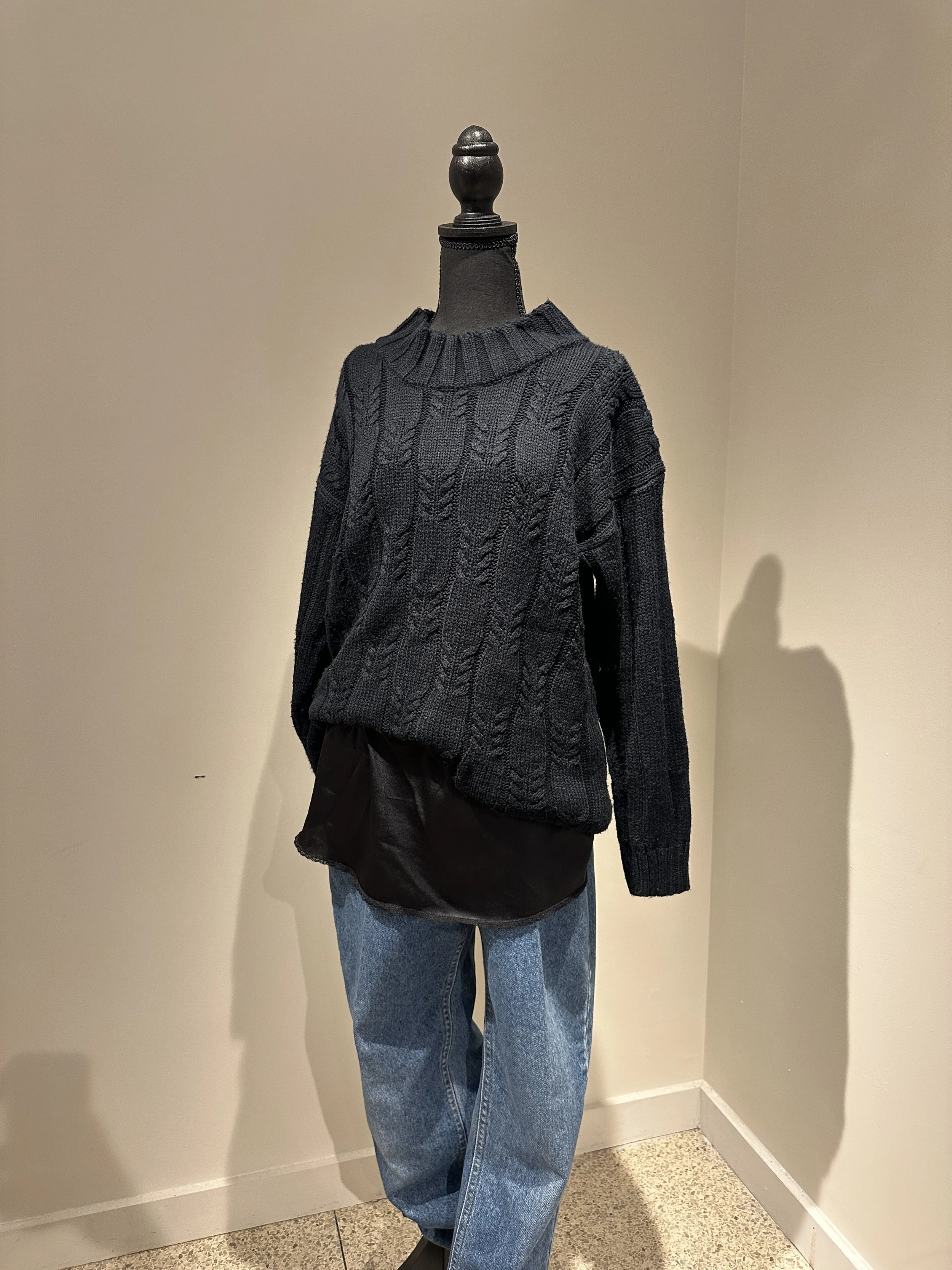 Black Mock Neck Sweater