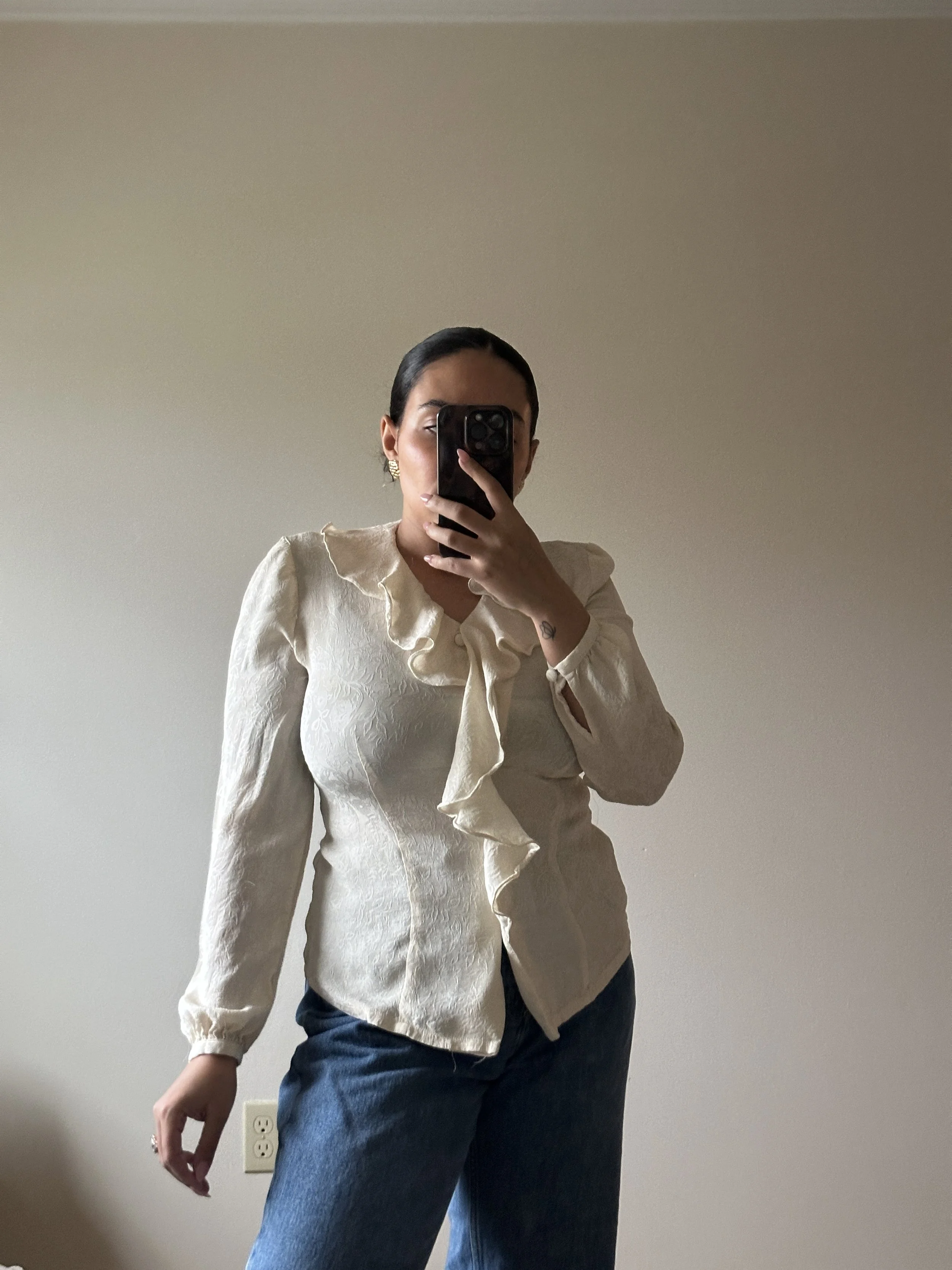 100% Silk Floral Blouse