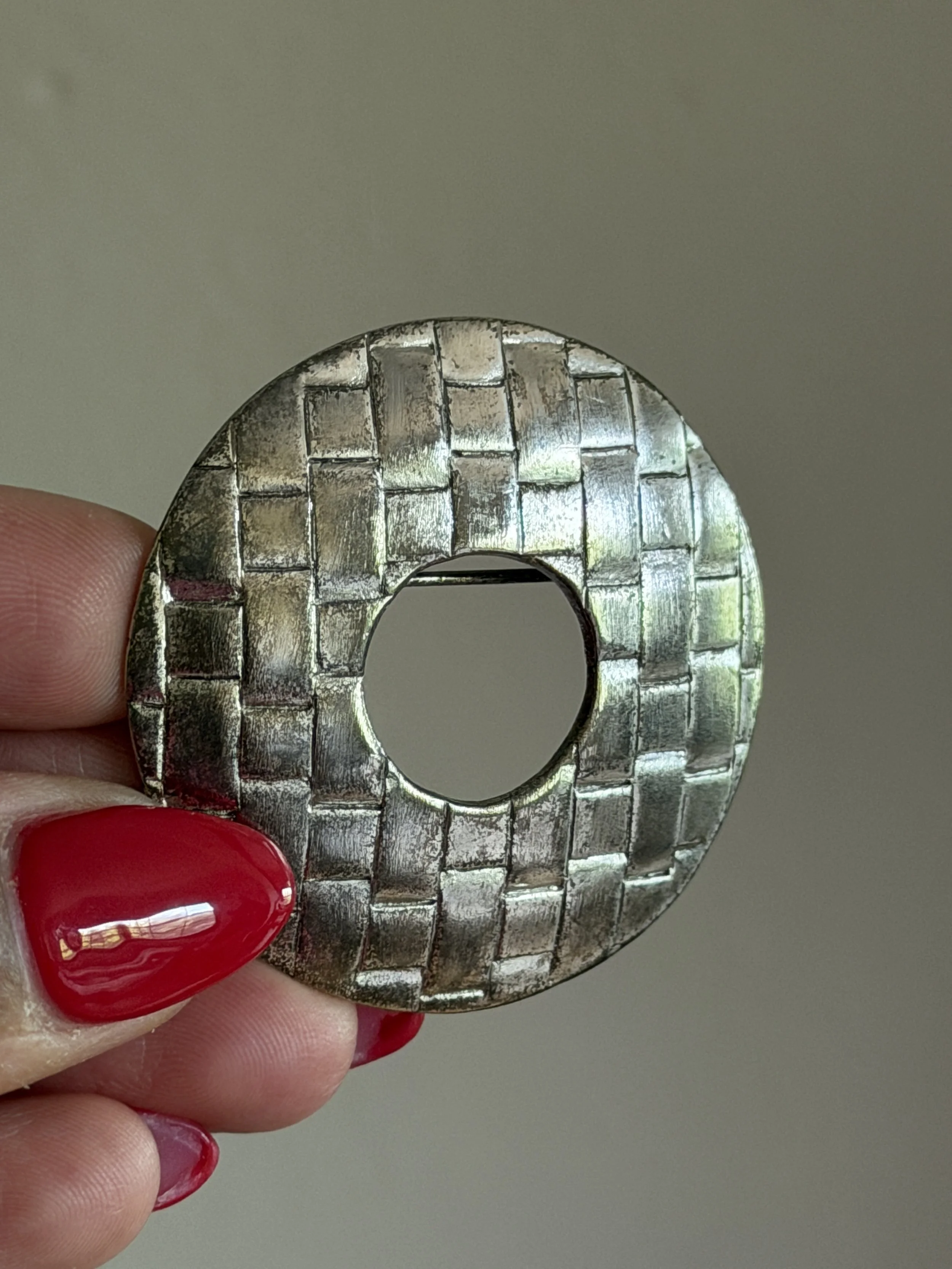 Brick Silver Brooch