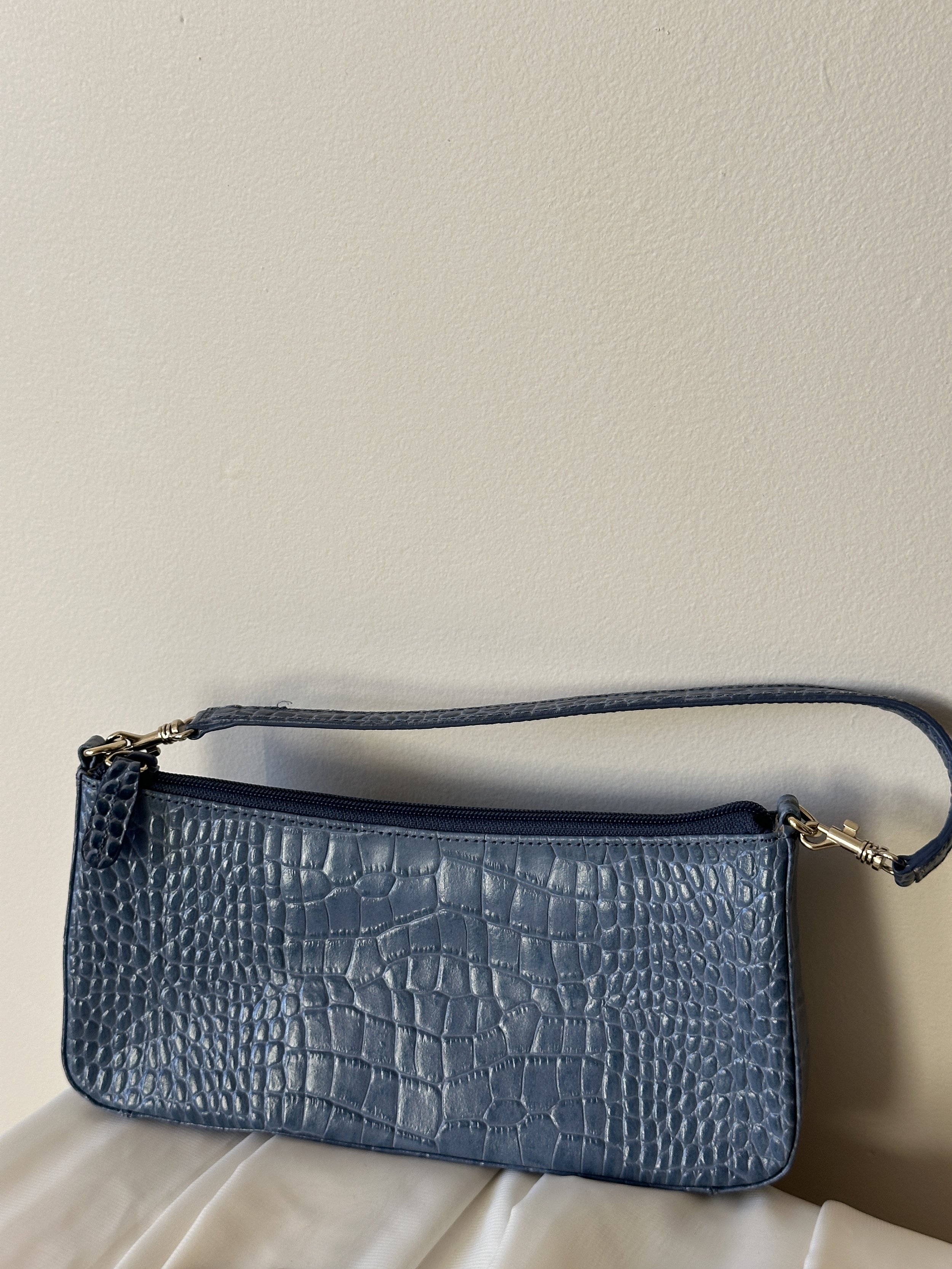 Dusty Blue Leather Purse