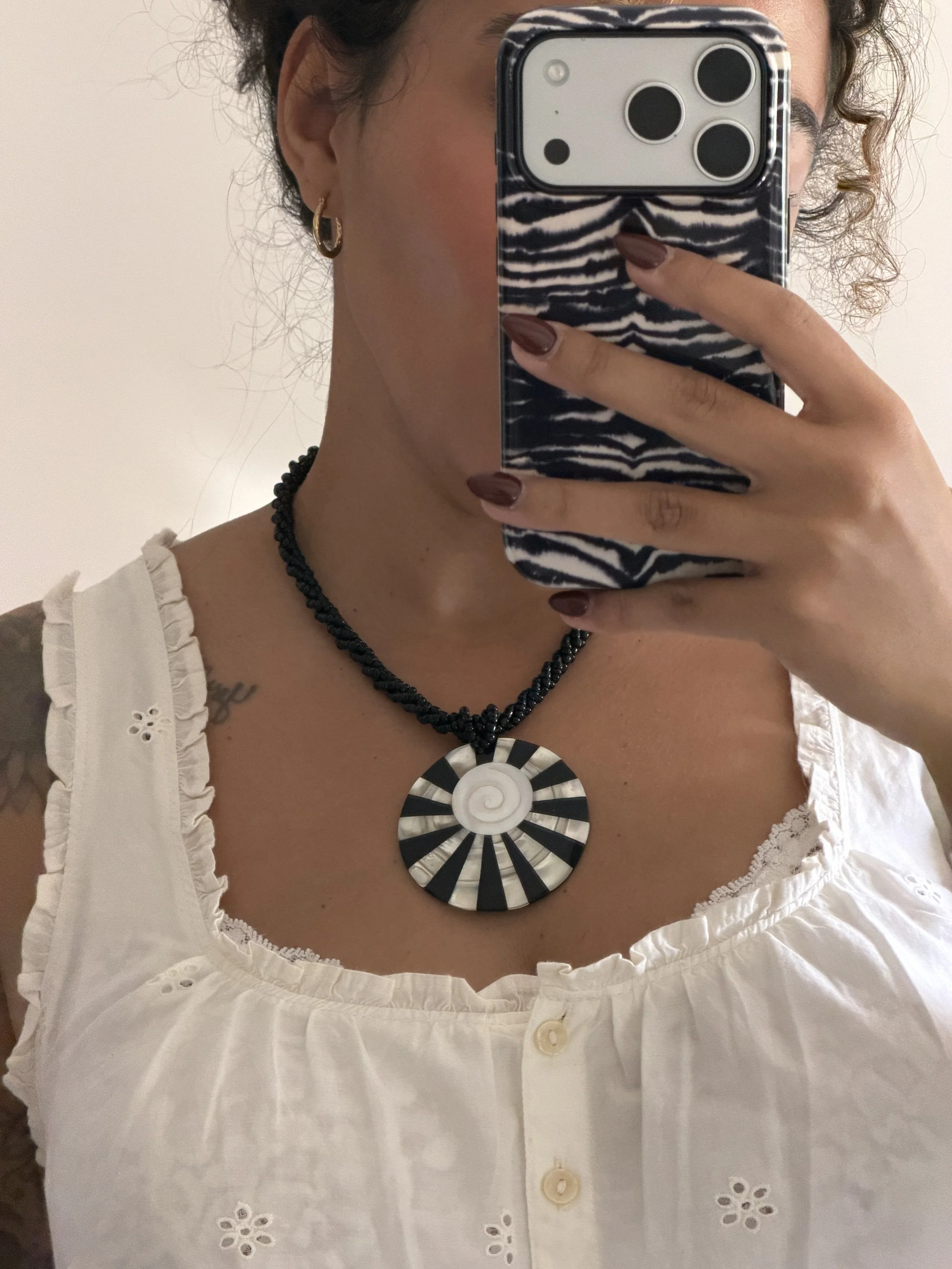 Black Swirl Necklace