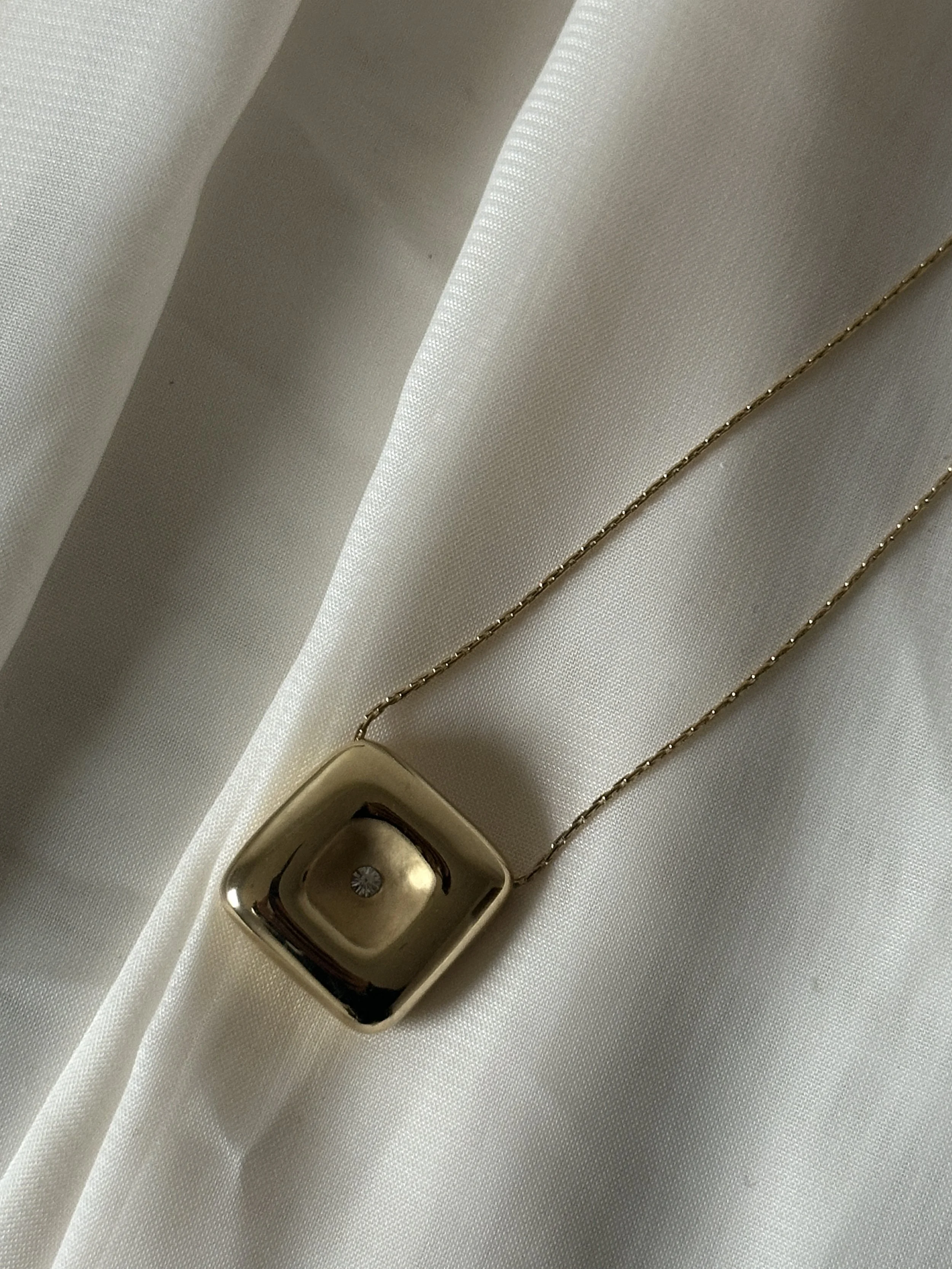 Vintage Square Pendant Necklace