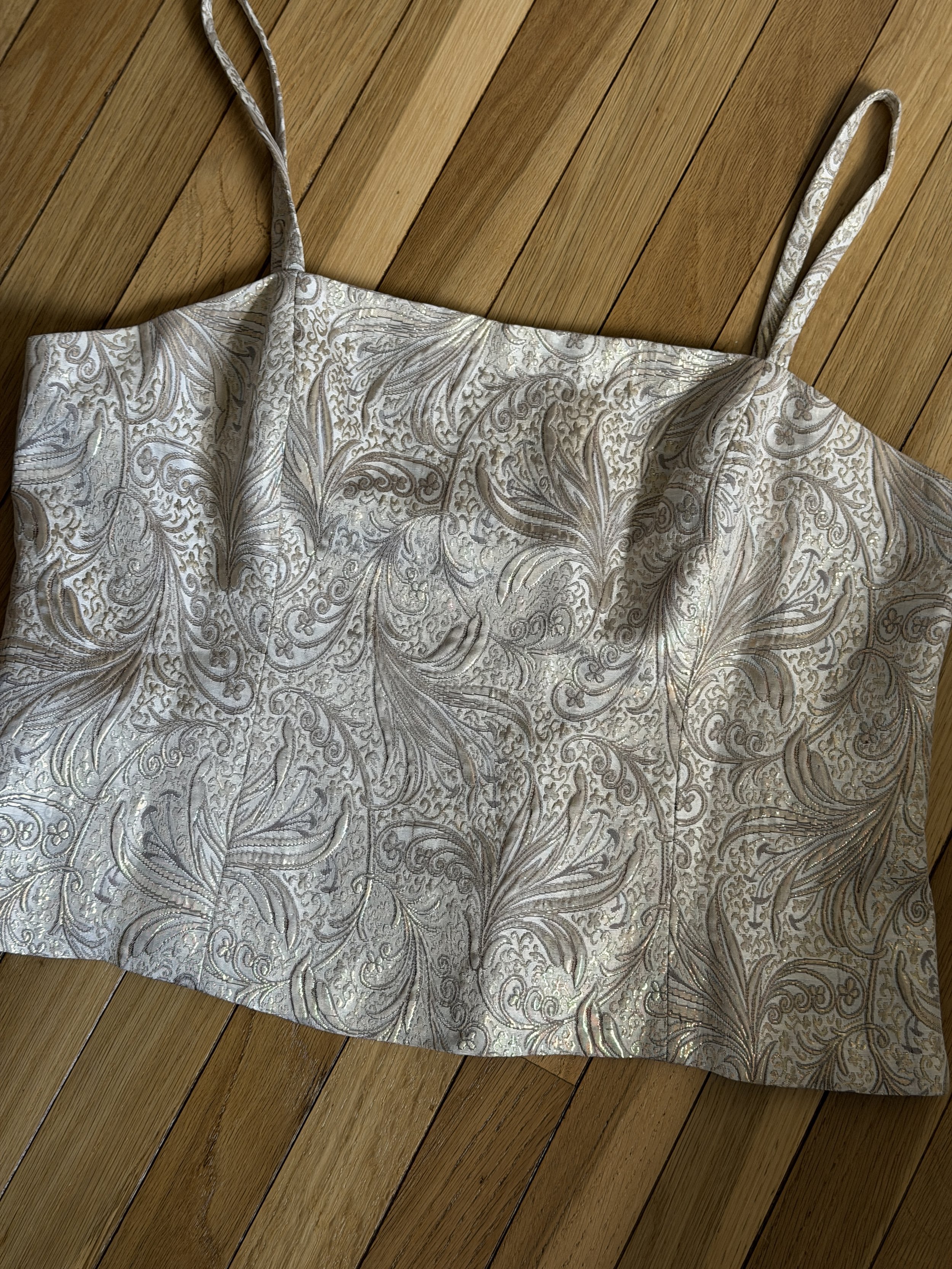 Gold & Silver Evening Top