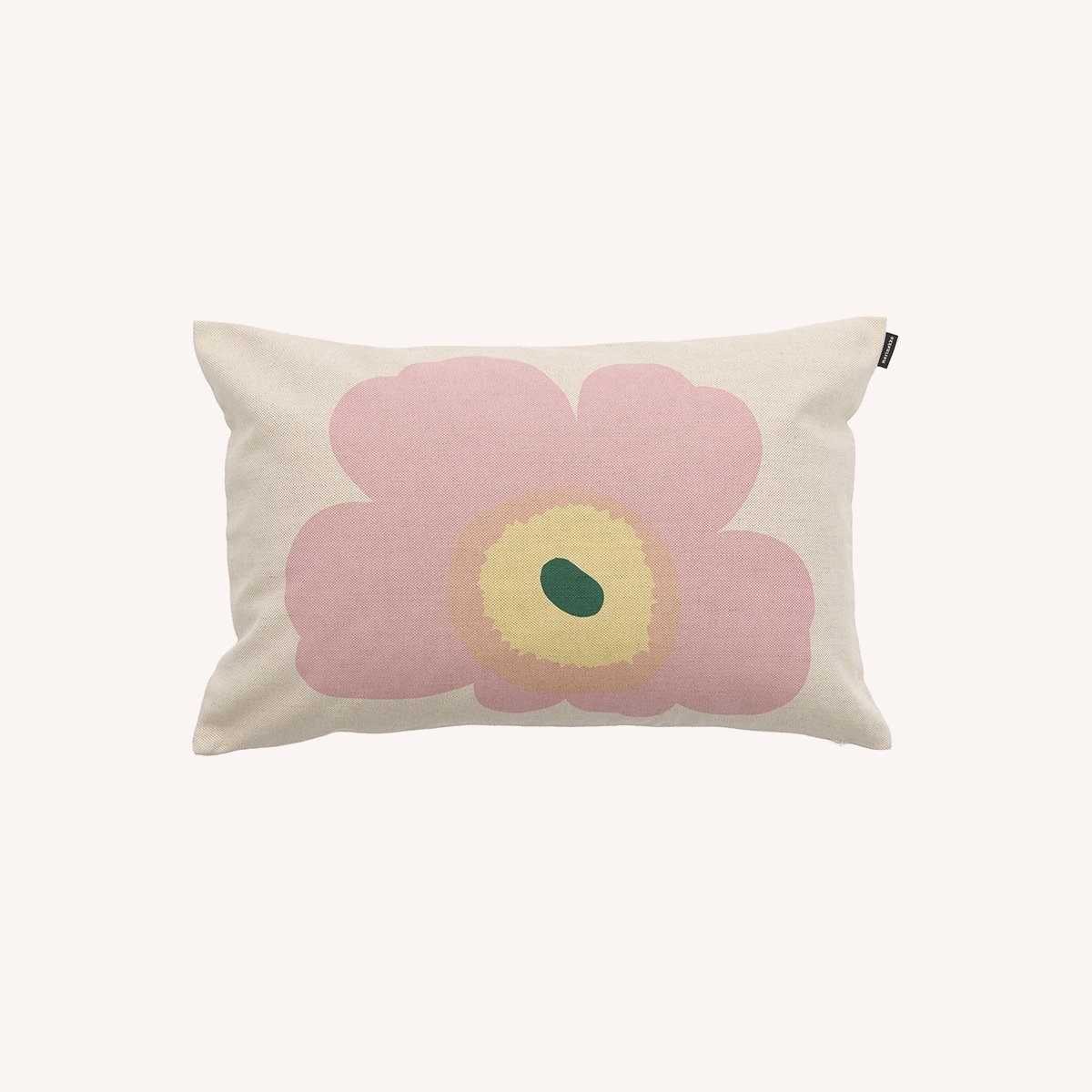HOUSSE DE COUSSIN - 40 X 60CM - UNIKKO - BLANC ROSE MARRON JAUNE