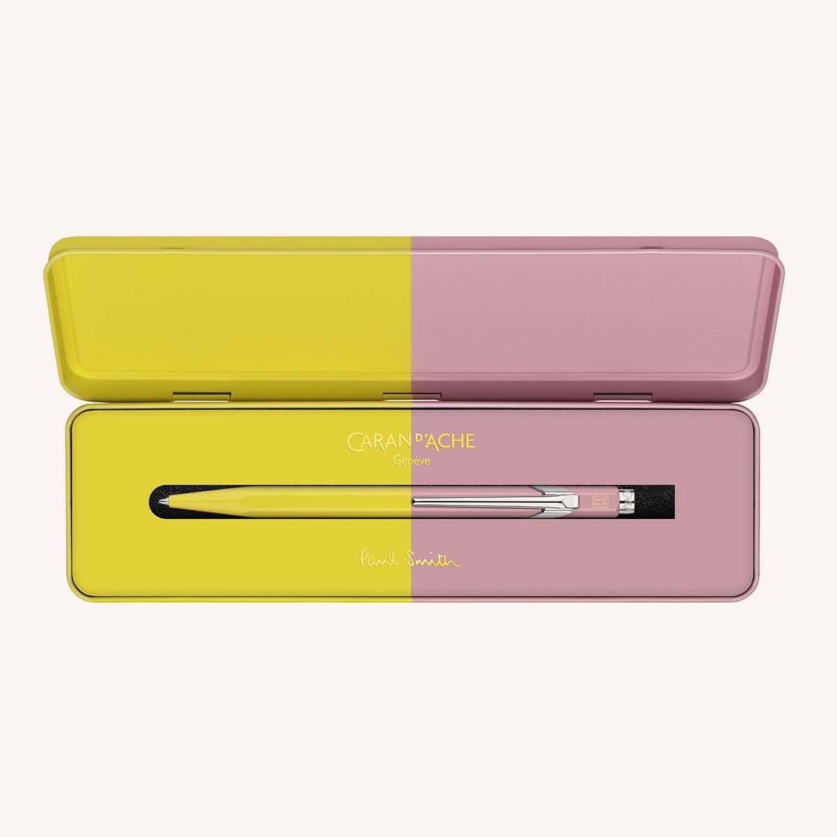 stylo-bille-849-paul-smith-bicolore-caran-dache-papeterie-crayon-momentum-design-store-lille-Chartreuse-Rose_box-o.jpg