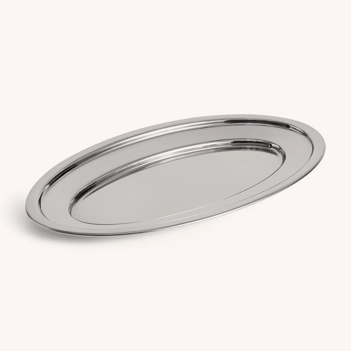 PLAT OVAL - L - ESSENTIAL STEEL - HAY