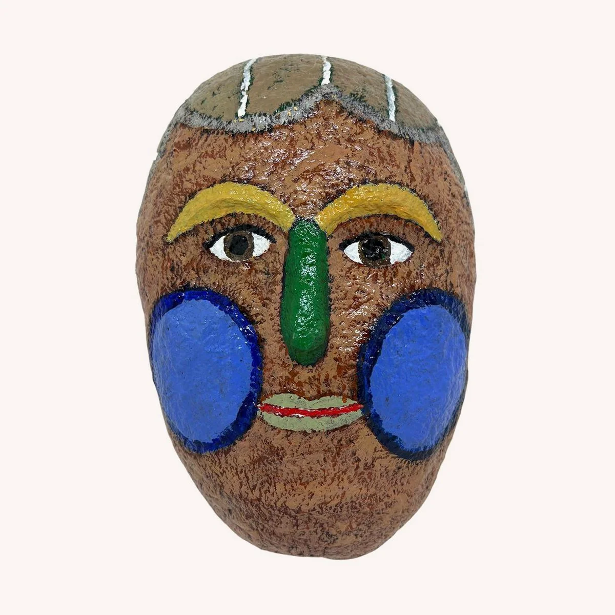 MASQUE SCHIJNGELATEN  - PIECE UNIQUE - PAPIER MÂCHÉ