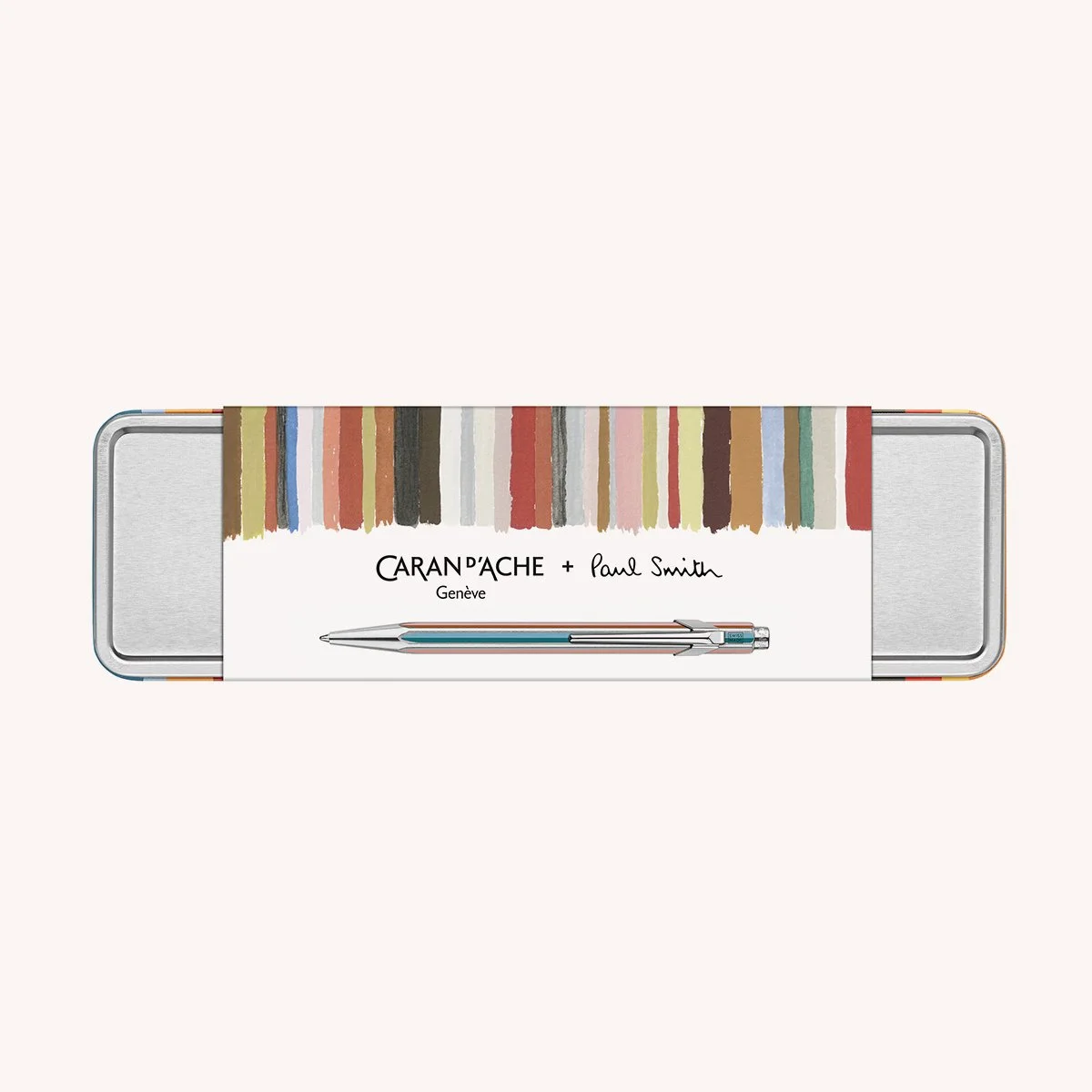 STYLO BILLE 849 CARAN D'ACHE + PAUL SMITH - GRIS ARGENTÉ