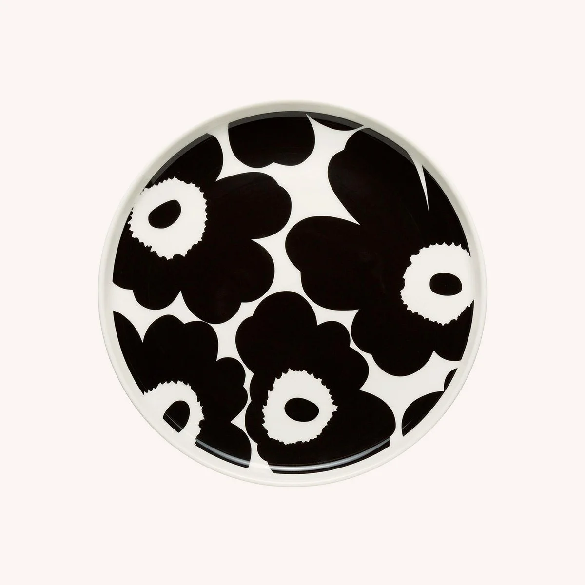 OIVA / UNIKKO - ASSIETTE 20CM - NOIR ET BLANC