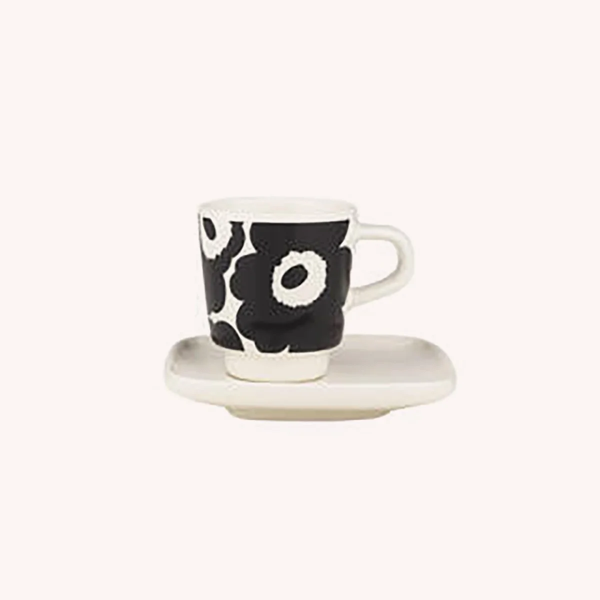 OIVA UNIKKO TASSE A ESPRESSO ET SOUCOUPE - NOIR ET BLANC