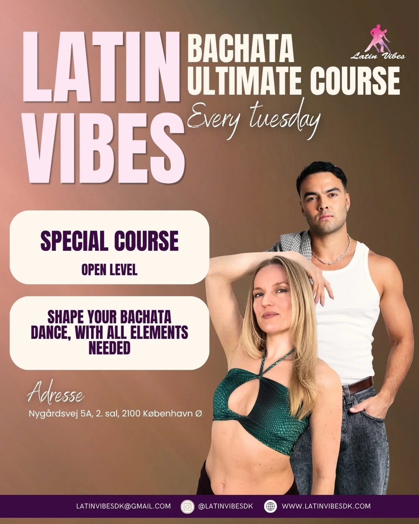 Our Bachata Ultimate Course is designed for dancers who are ready to take the next step in their bachata journey. This course explores all the core elements that define bachata, diving deep into different themes such as its roots, musicality, connect