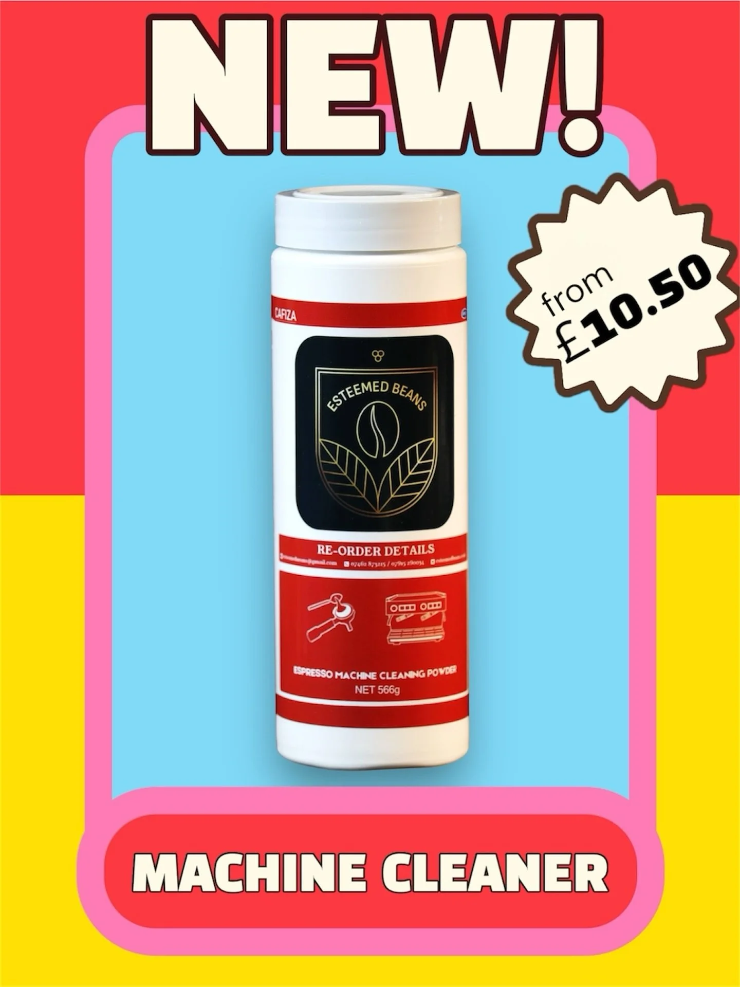 🌟Caring for your espresso machine just got easier!🌟

Urnex Cafiza&rsquo;s cleaner powder delivers a powerful, professional grade clean that effortlessly removes coffee oils &amp; residue from group heads, valves, &amp; lines. Designed with the perf