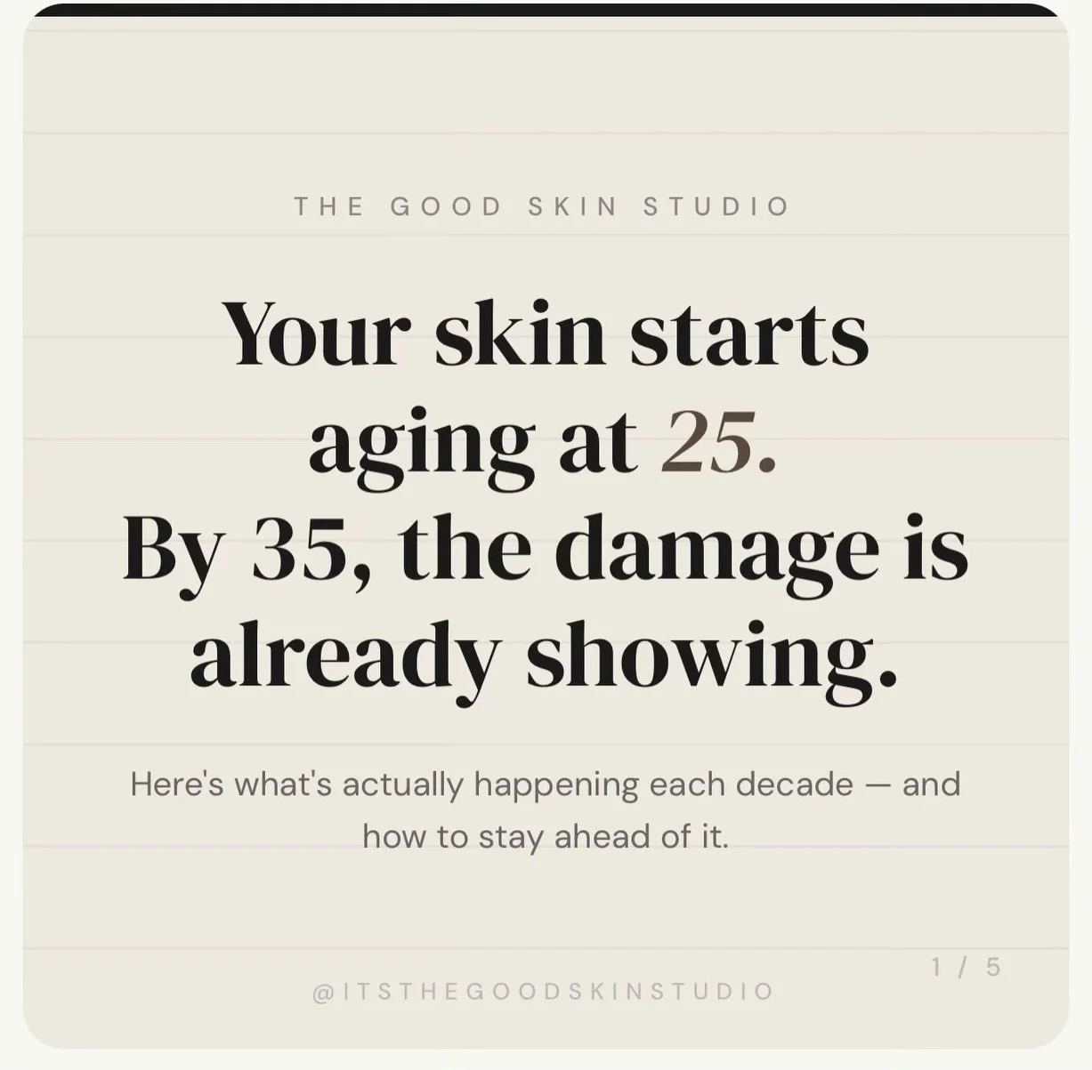 Your skin is changing whether you&rsquo;re paying attention or not.

Most people wait until something is visibly wrong but by then, years of damage have already compounded under the surface.

If you&rsquo;re curious what decade you&rsquo;re in and wh