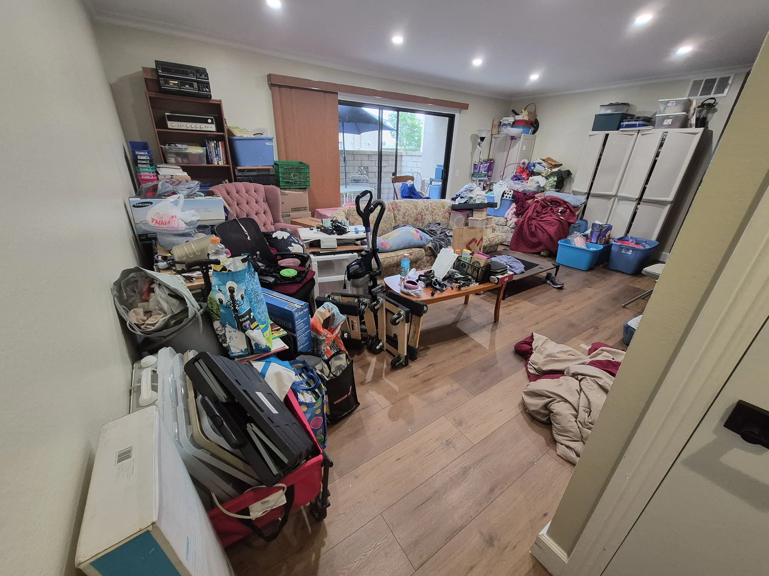 Before - Chaos after a difficult downsize move
