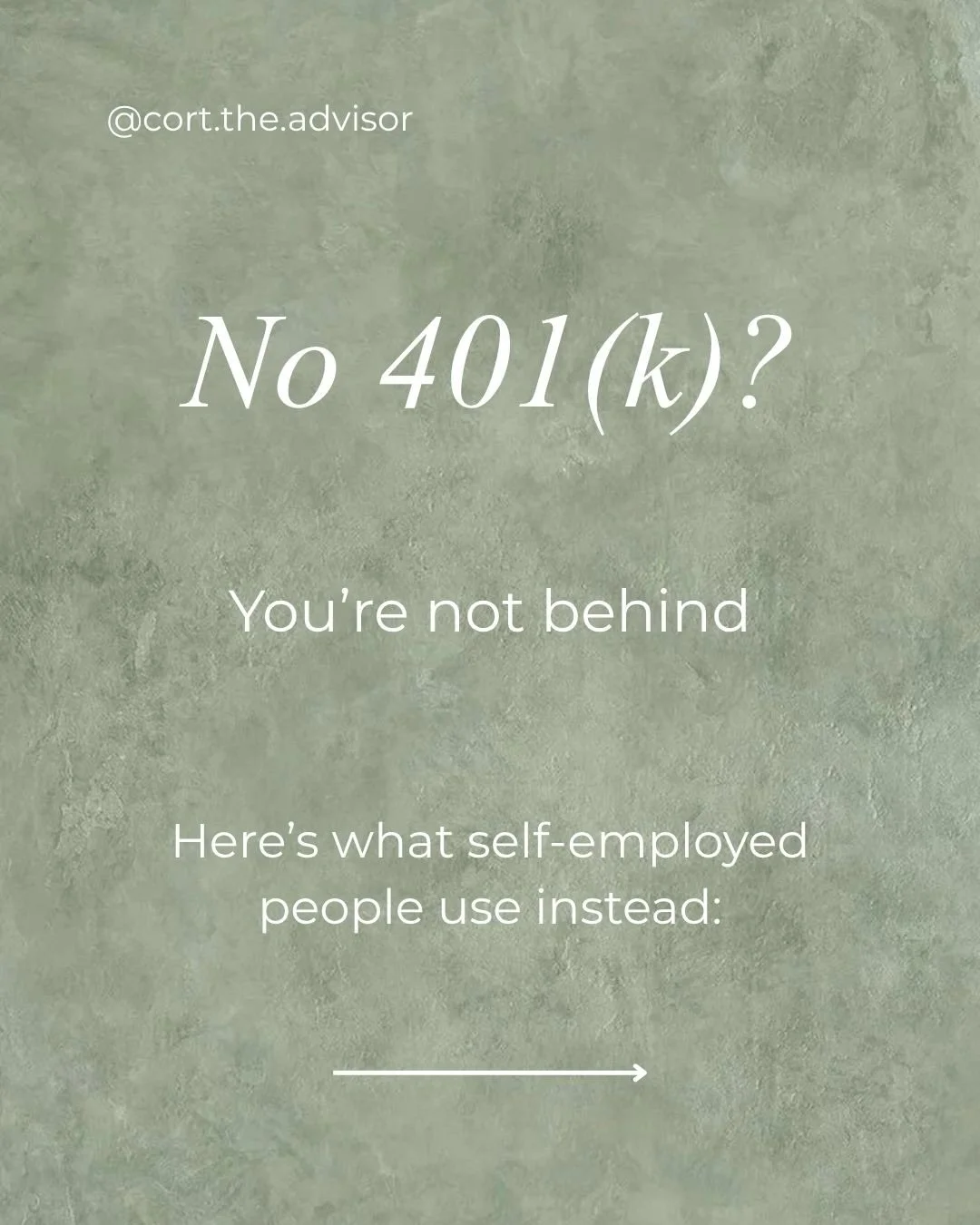 Optimizing your retirement planning can be tricky when it&rsquo;s entirely your responsibility! 🪧
__
Here are some accounts available to business owners/self-employed/1099s to help you plan for retirement🌱

Comment &ldquo;Retirement&rdquo; down bel