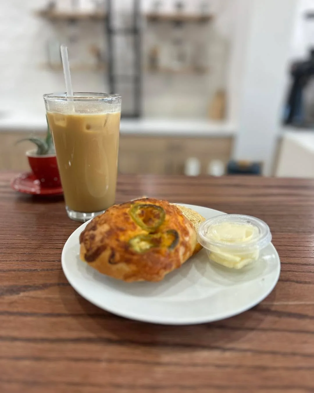 Have you tried the jalape&ntilde;o cheddar bagel? 

Pair it with butter or our pimento cheese - and of course your Forge drink of choice.