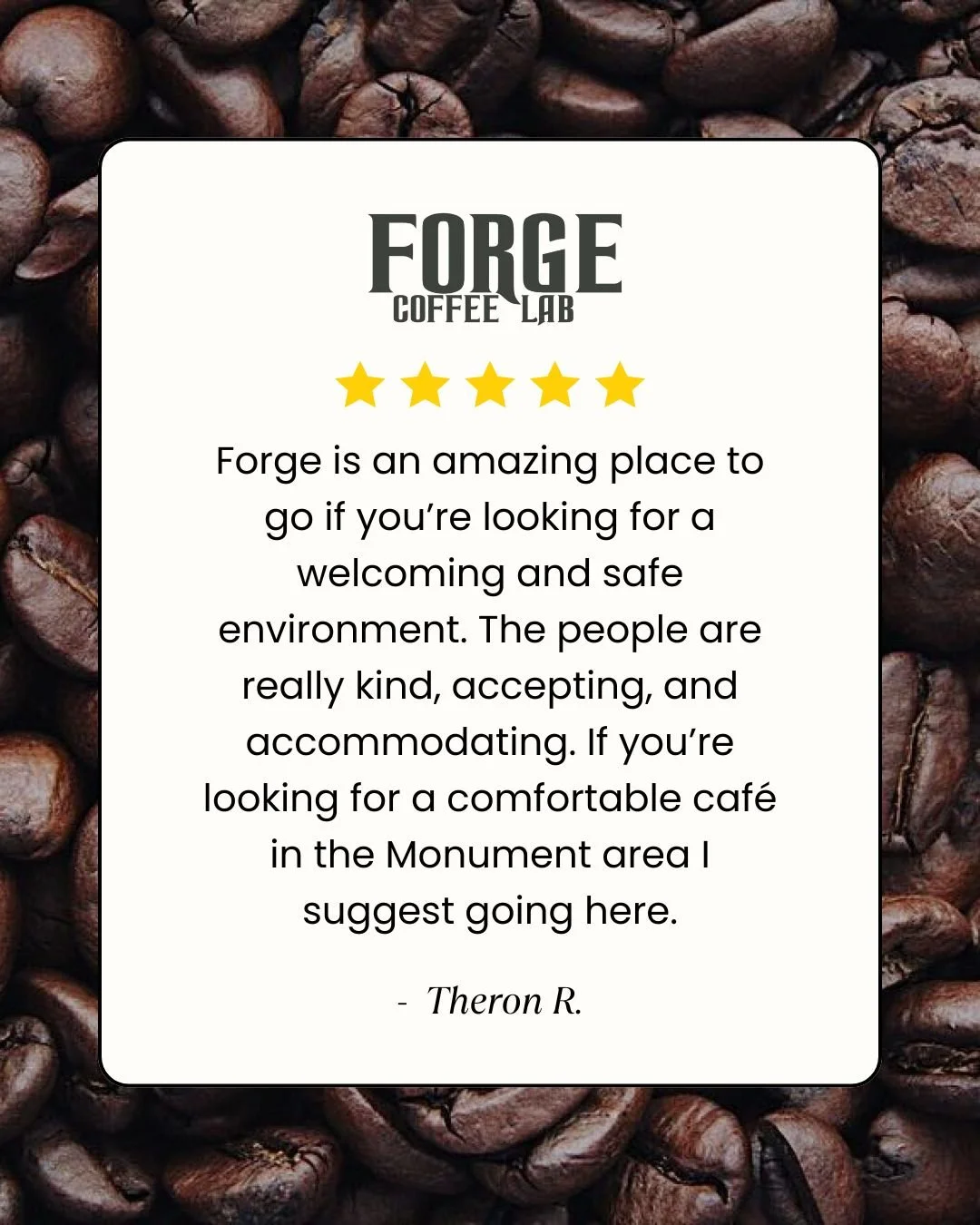 Thank you, Theron! We appreciate you!