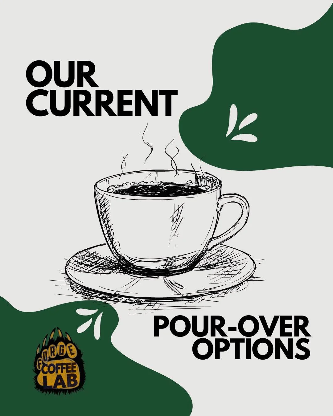 Come see us tomorrow for our latest pour-over menu! ☕️