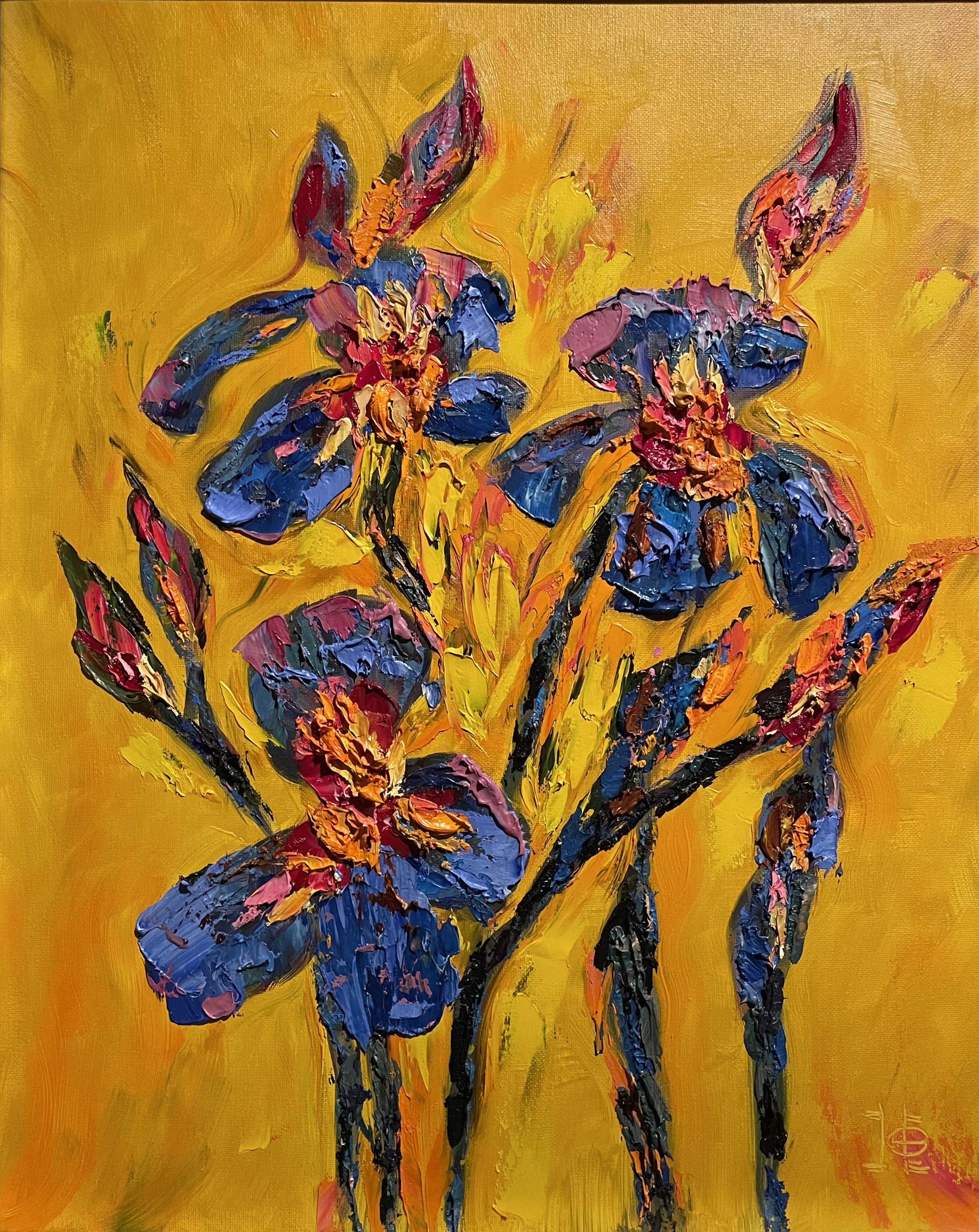 16"x20" "Don Quixote and Sancho as Irises"
